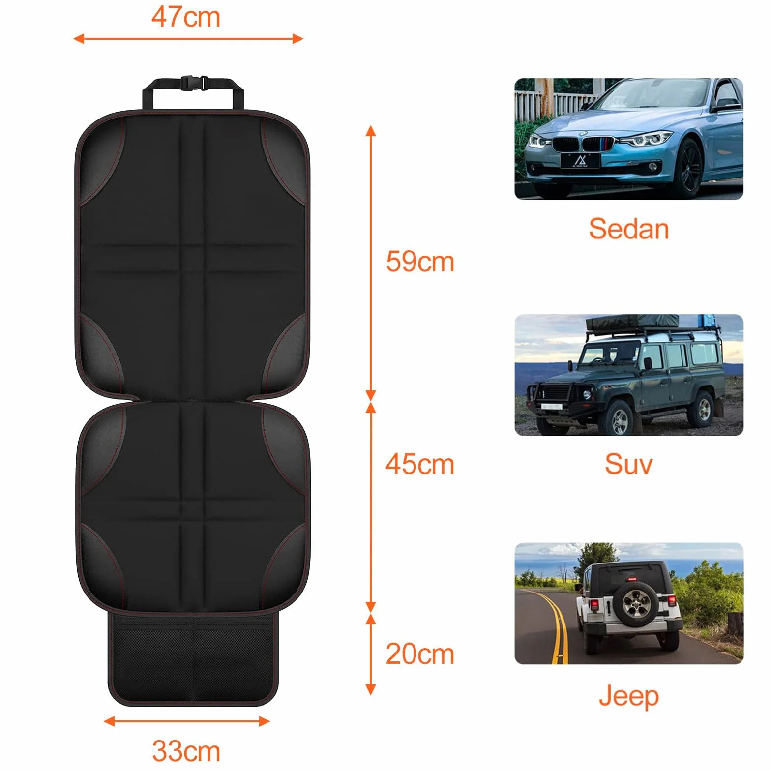 2 sztuki ochraniacz na fotelik do SUV Sedan, Truck, ze skóry i tkaniny
