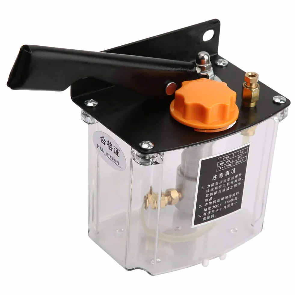 Ręczna pompa smarowa, -5L lewa pompa smarowa 650CC do obrabiarek CNC, centrum obróbki, linii produkcyjnej