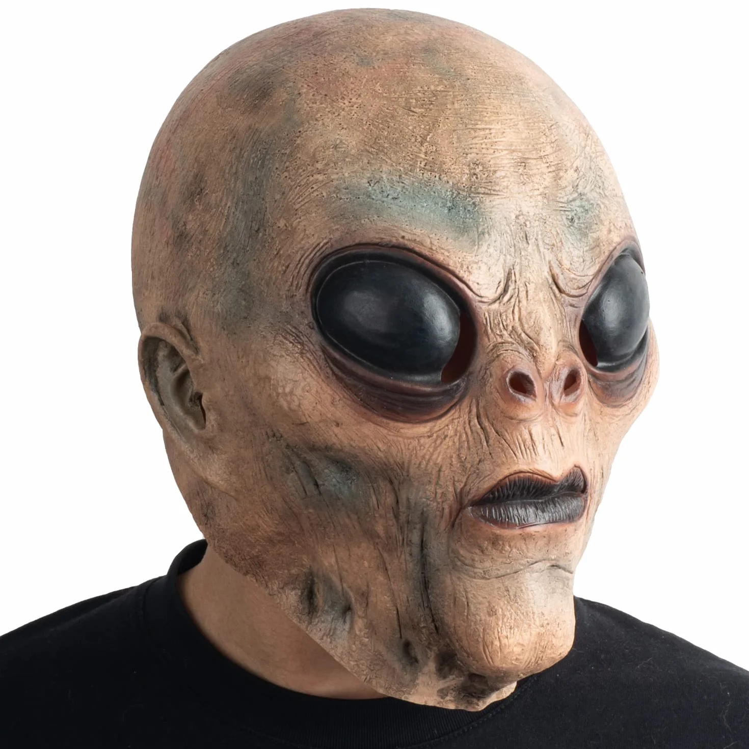 CreepyParty Alien maska ET przerażająca lateksowa maska na całą głowę, straszne maski z horroru, na Halloween, karnawał, imprezę kostiumową