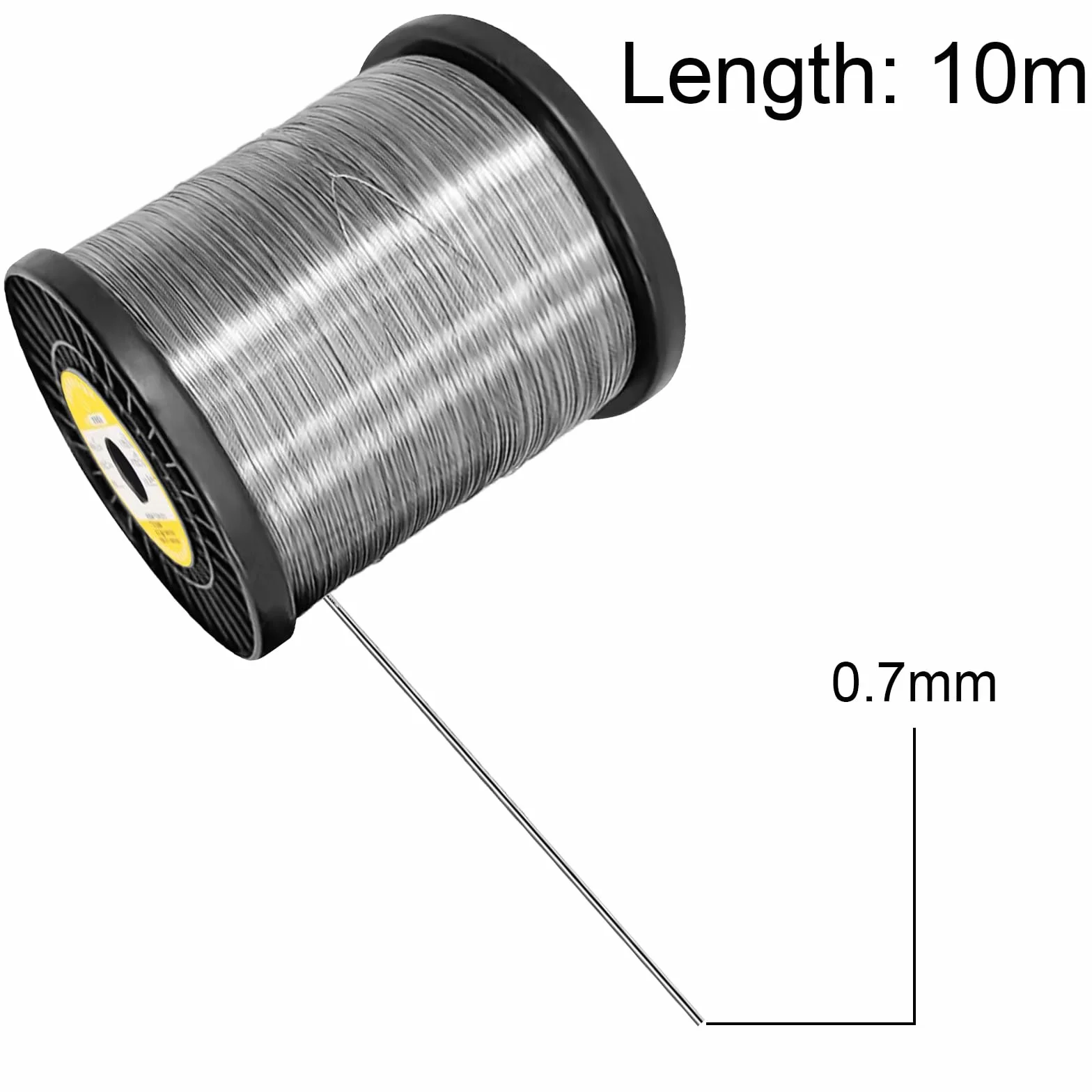 10 m drutu tnącego, średnica 0,7 mm, drut do cięcia styropianu, zestaw drutu do cięcia na gorąco, drut grzewczy, drut termiczny do cięcia twardej pianki i łatwego cięcia