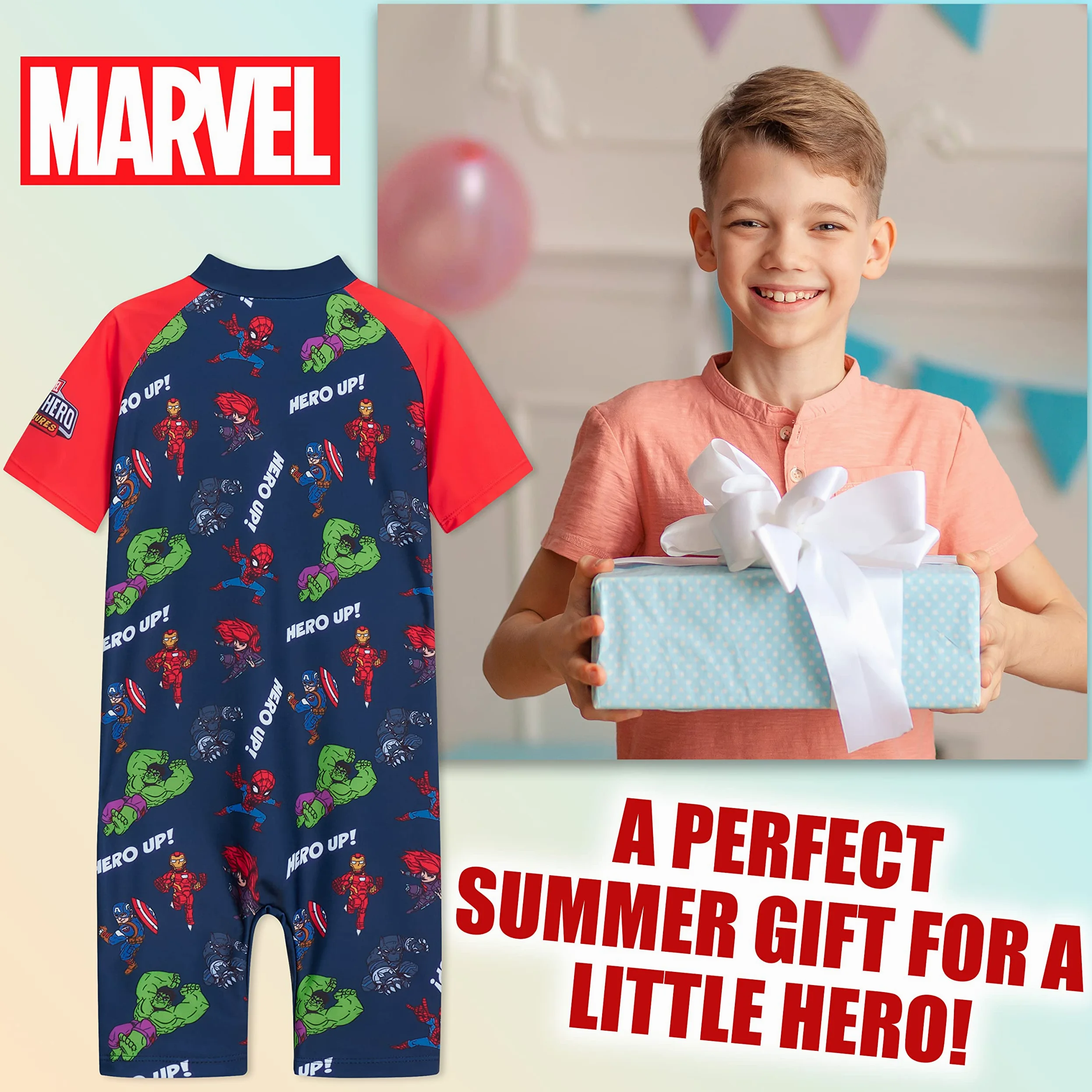 Marvel Kostium Kąpielowy dla Dzieci Lato Wakacje Niezbędniki dla Dzieci Hulk Spiderman Stroje Kąpielowe dla Dzieci 3-10 Lat Krótka Rękaw Pełne Ciało Strój Kąpielowy Stroje Plażowe