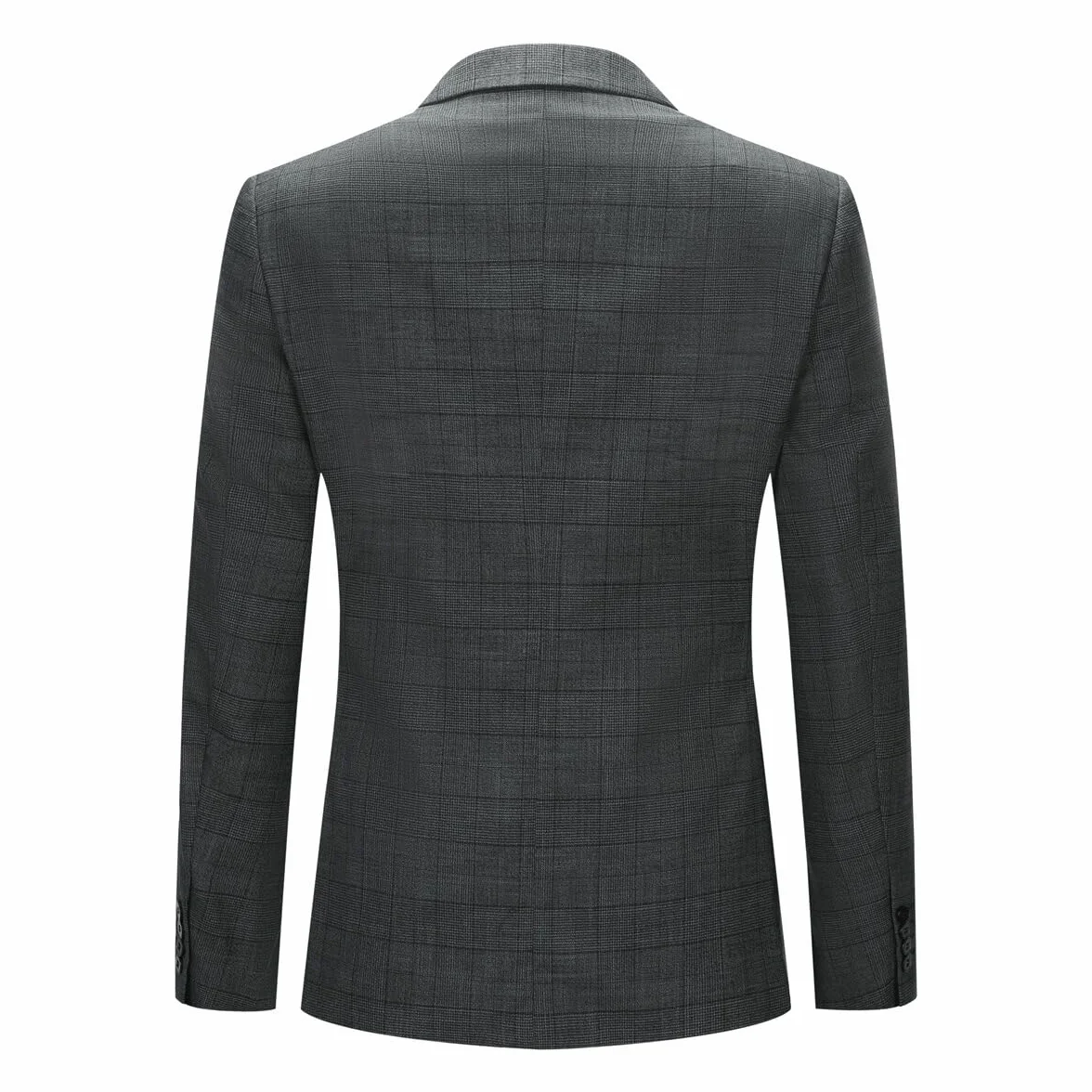 YOUTHUP Męska marynarka garniturowa w kratkę, slim fit, 2 guziki, marynarka męska biznesowa