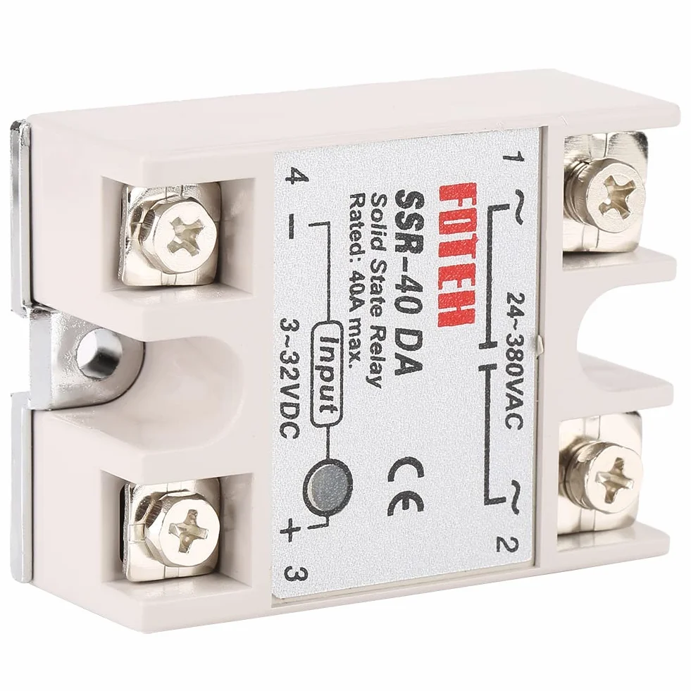 Akozon AUTO jednofazowy moduł przekaźnika statycznego DC-AC SSR-40DA 25A + przekaźnik półprzewodnikowy 5V 220V