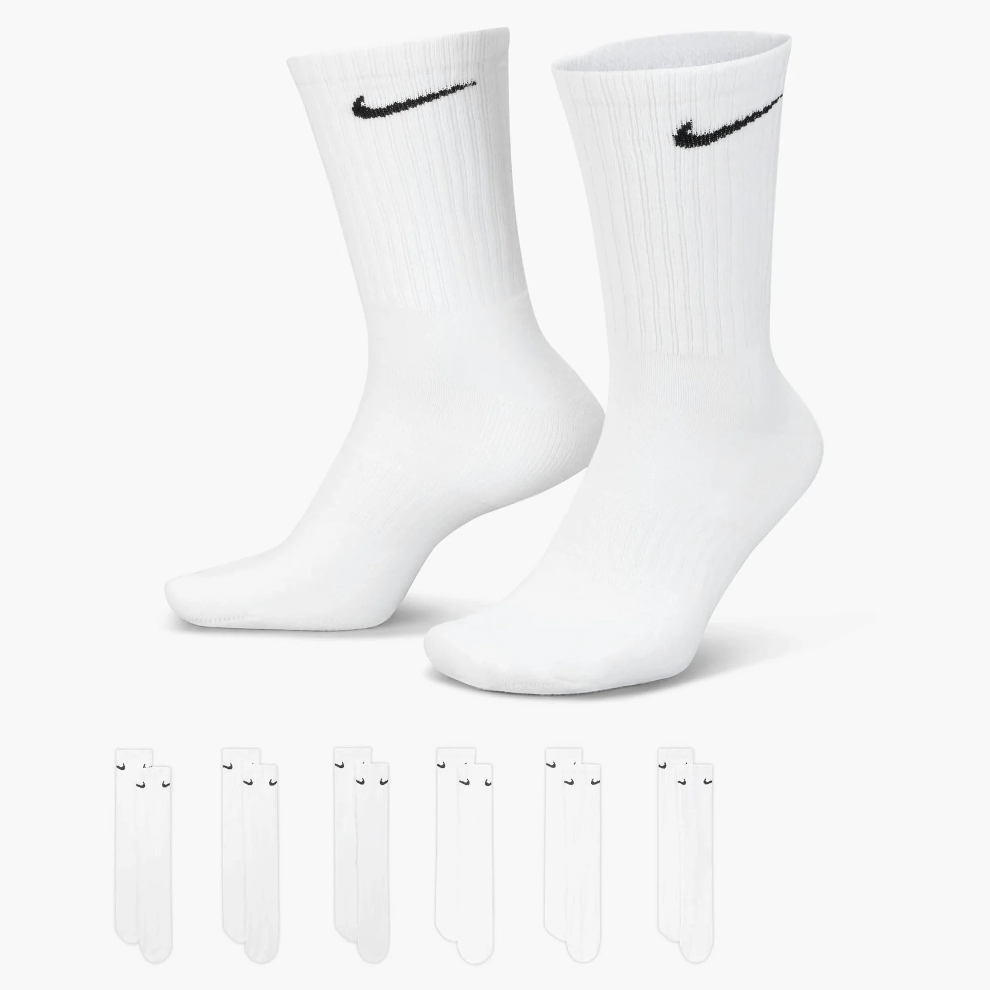NIKE Nike Performance Cushion Crew Socks 6 par - Taśma Uniseks Performance Cushion Crew Socks With Band (6 Pairs) (36 w zestawie)