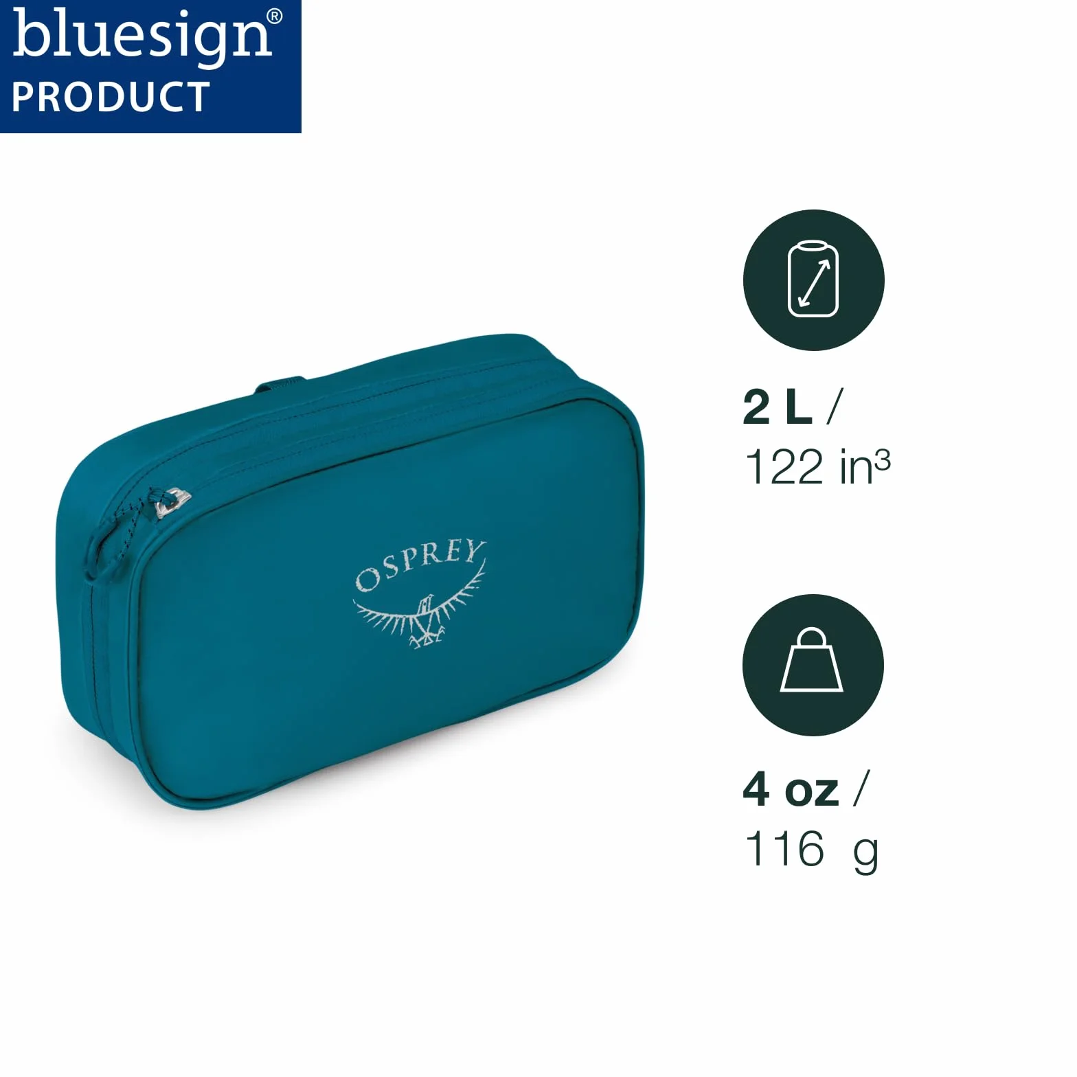 Osprey Ultralekki organizer na zamek błyskawiczny akcesoria unisex - Travel Waterfront Blue O/S
