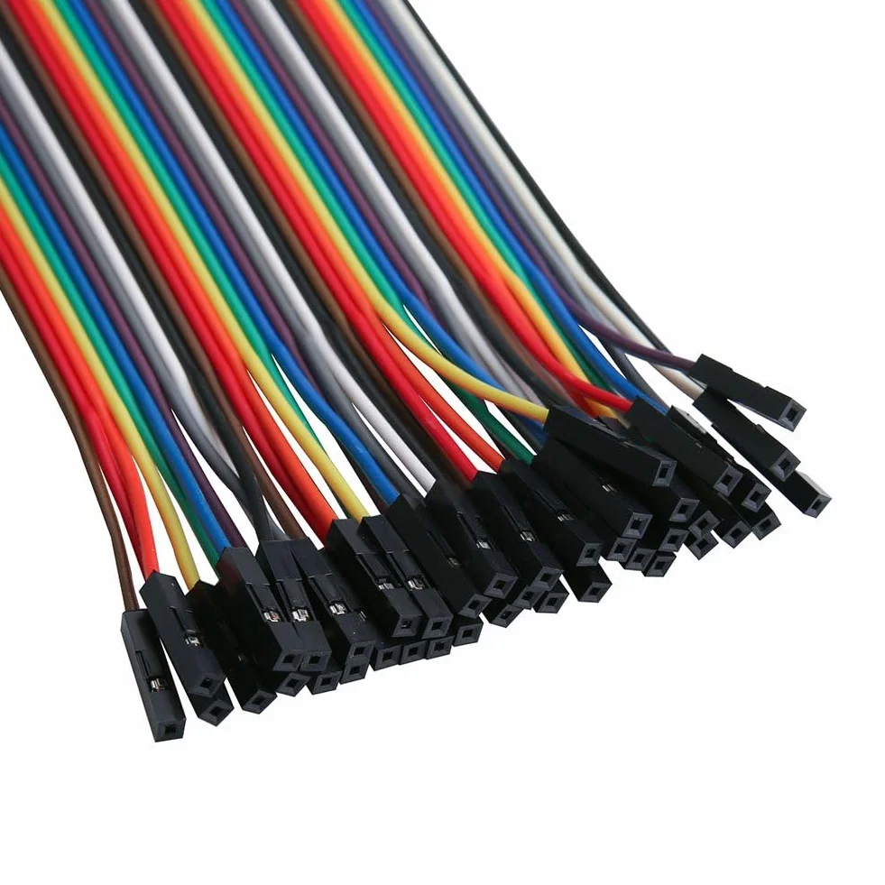 ELEGOO 40 x 20 cm Żeński, męski, Zworka kablowa 28 AWG Mostki Przewodowe dla Arduino Raspberry Pi (Zestaw 3 szt.)