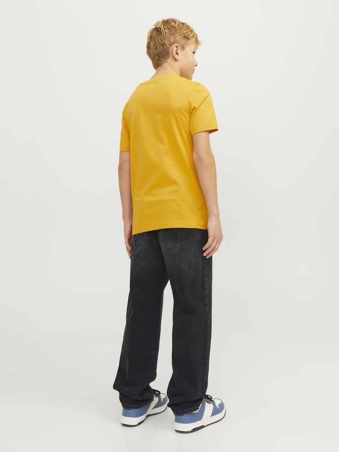 JACK&JONES JUNIOR Spodnie jeansowe chłopięce, czarny denim, 128