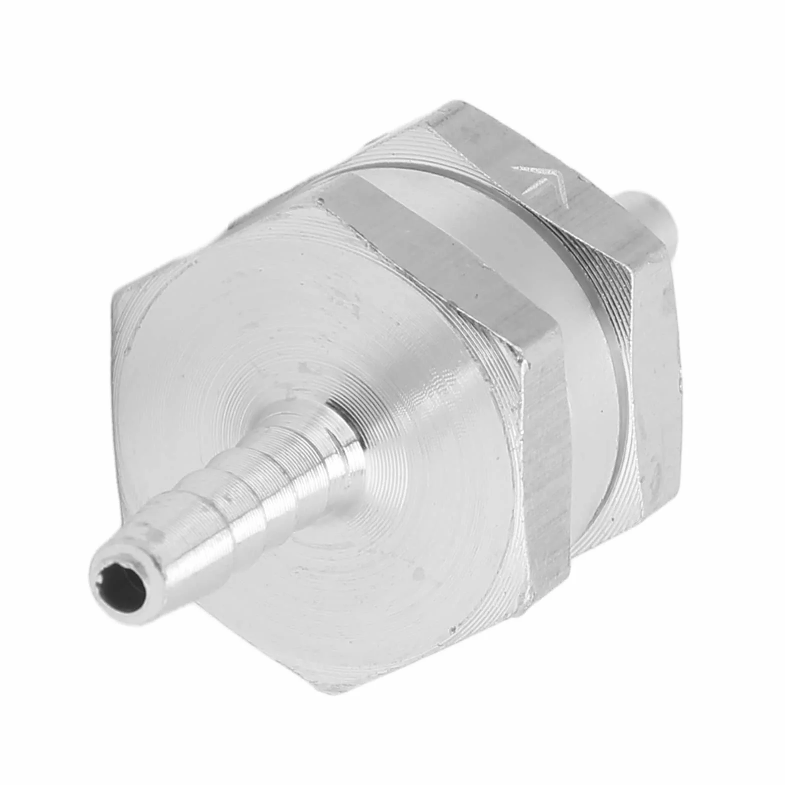 Zawór Zwrotny Jednokierunkowy Zawór Paliwa 4Mm Srebrny Stop Aluminium Jednokierunkowy Zawór Zwrotny Stop Aluminium Uniwersalny do Paliwa Benzyna Benzyna Napędowy Woda (4 mm)