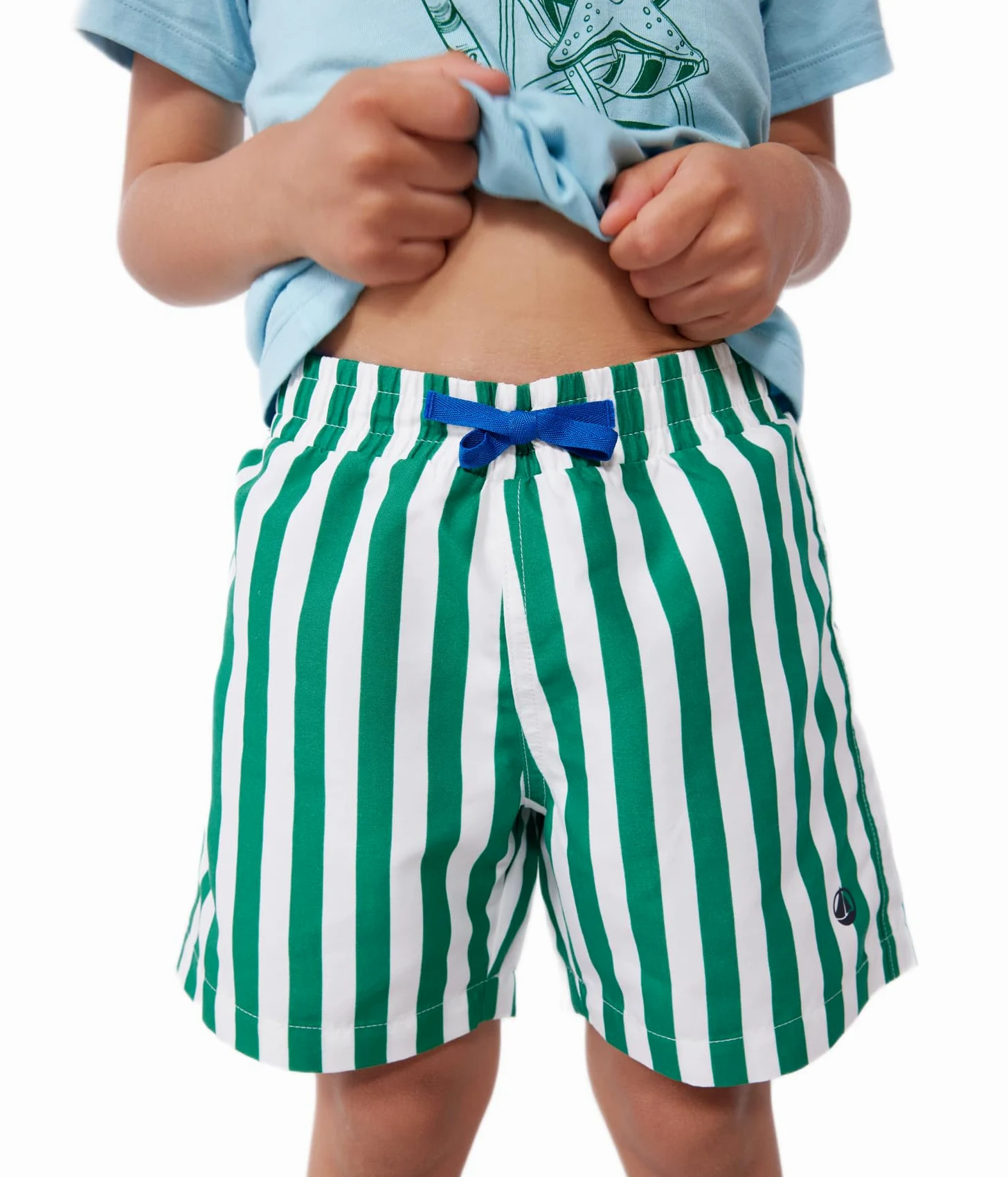 Petit Bateau Kąpielówki chłopięce, Marshmallow/Garten, 10 lat