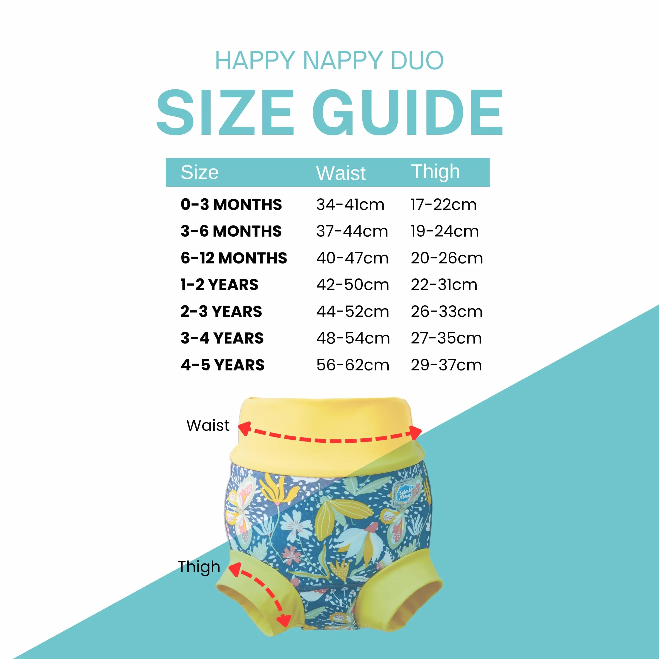Splash About Happy Nappy Duo Wiederverwendbare Schwimmwindel Garden Delight 6-12 miesięcy