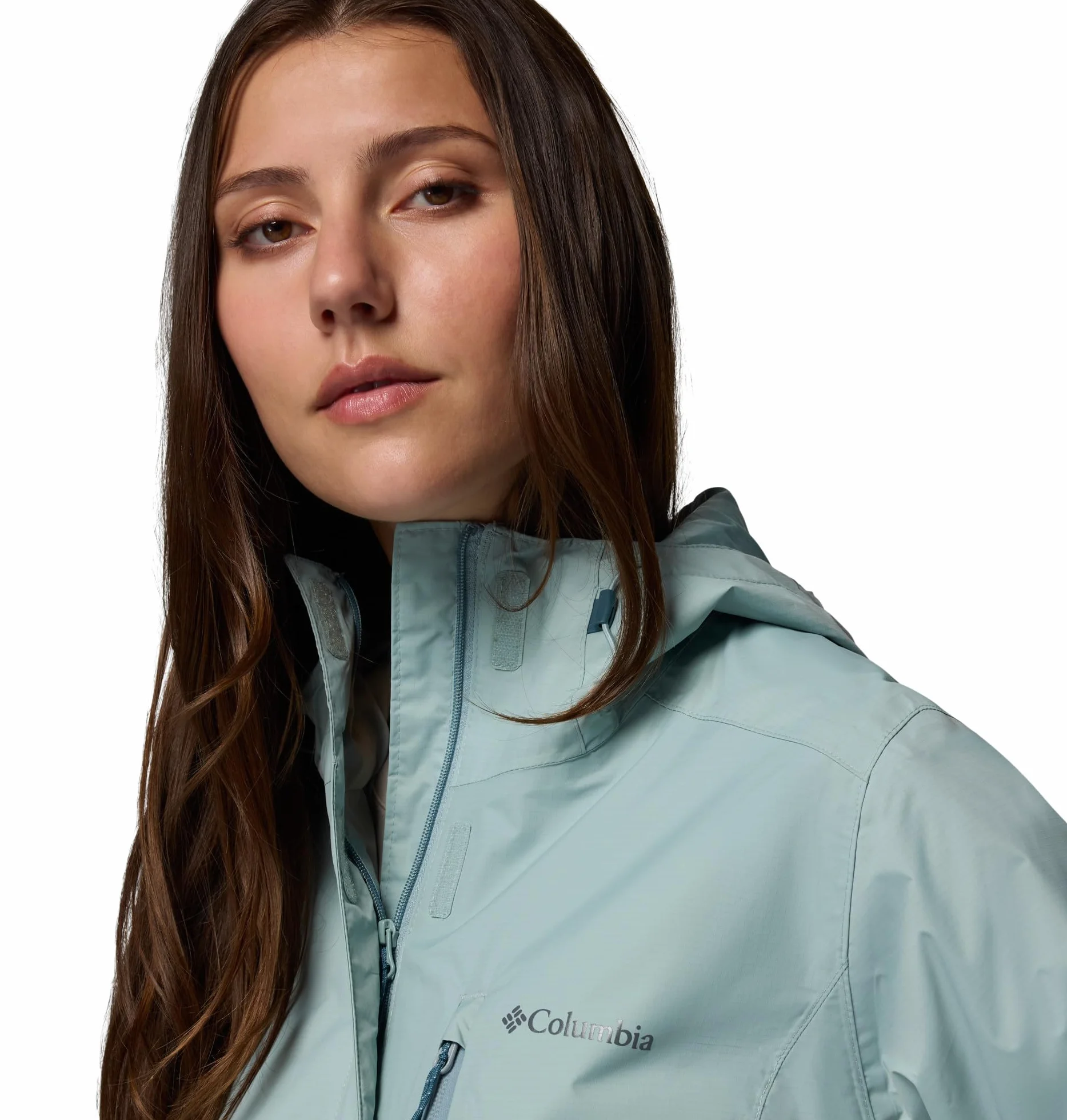 Columbia Damska kurtka Pouring Adventure 3, wodoodporna, niebieska, L