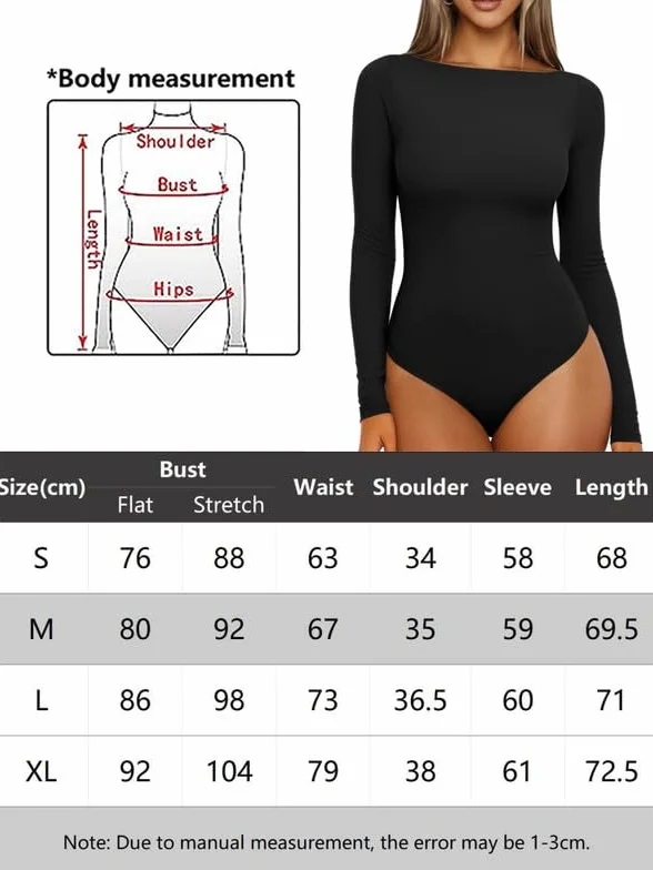 Damskie body z dekoltem w łódkę z długim rękawem body top na co dzień damski jednoczęściowy trykot tanga podstawowa bielizna modelująca body rozciągliwe miękkie wyjściowe topy slim fit