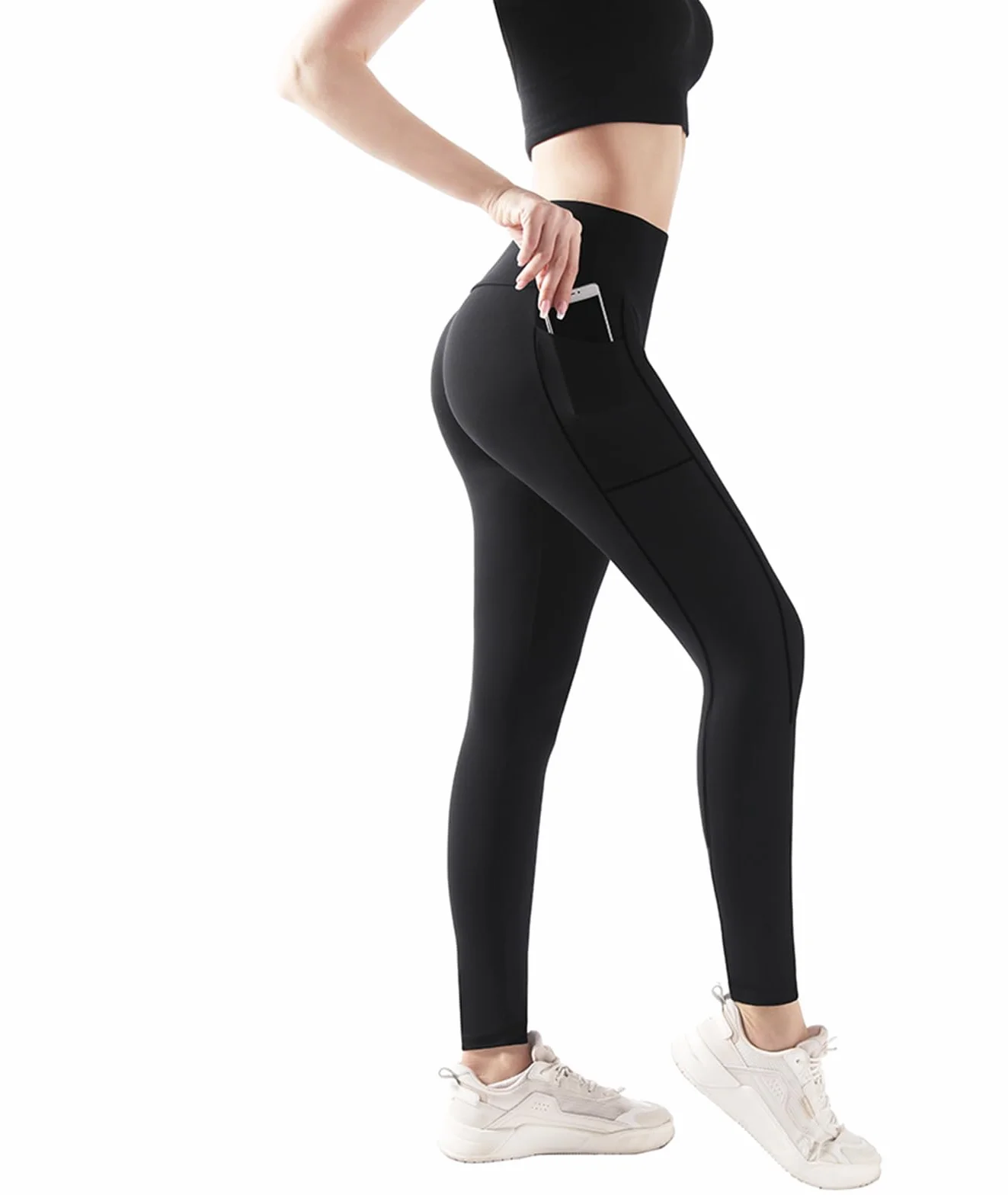 flintronic Legginsy dla kobiet, legginsy z wysokim stanem dla kobiet, damskie legginsy termiczne kontrola brzucha, spodnie gimnastyczne do jogi, gumki do treningu, biegania, sportu, fitnessu, UK