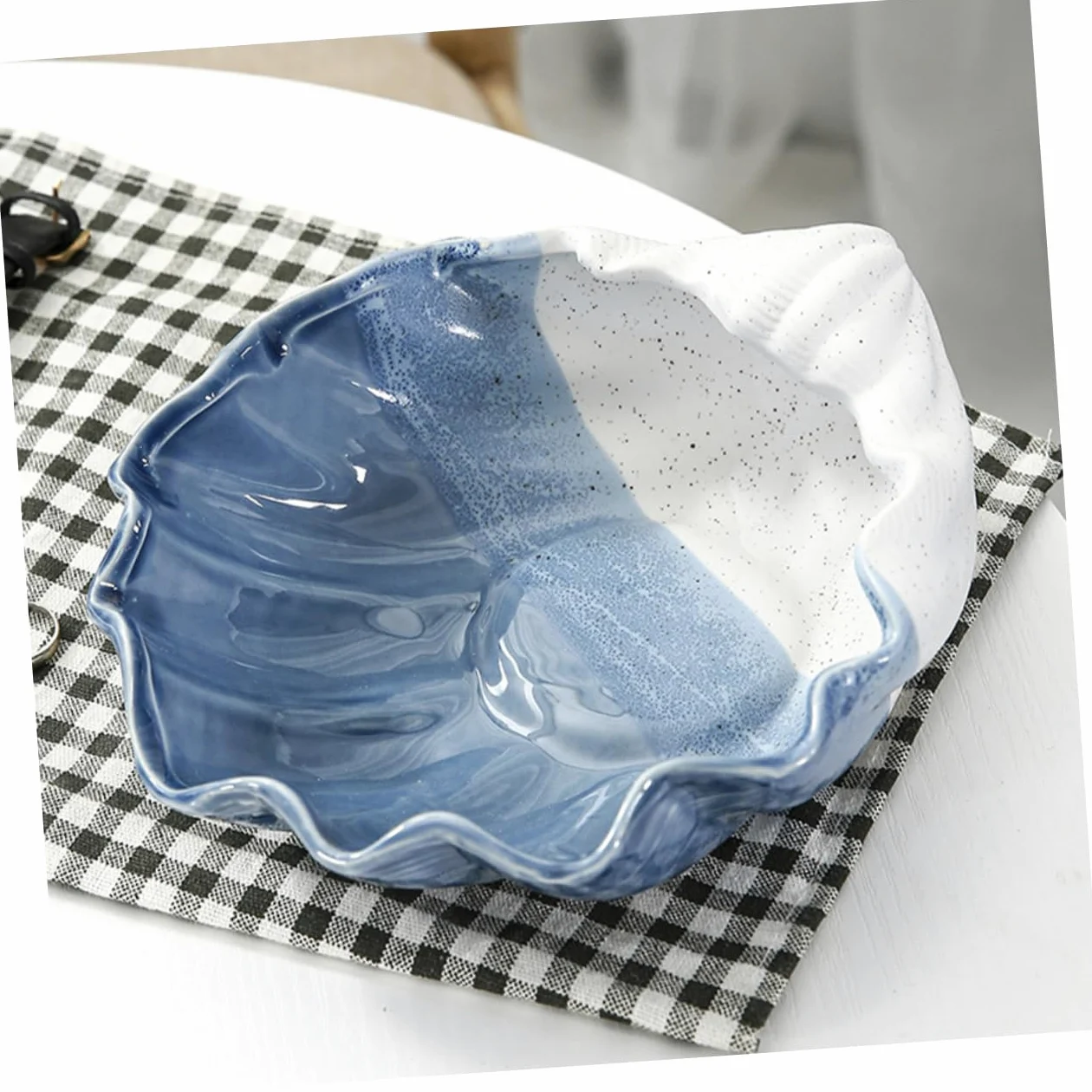 3 szt. Taca na biżuterię Ozdobna muszla Miska do serwowania Ceramiczny uchwyt na przybory kuchenne Dekoracje na stół Organizer na kosmetyki Talerze na przystawki Kobiecy pojemnik na biżuterię Miska de