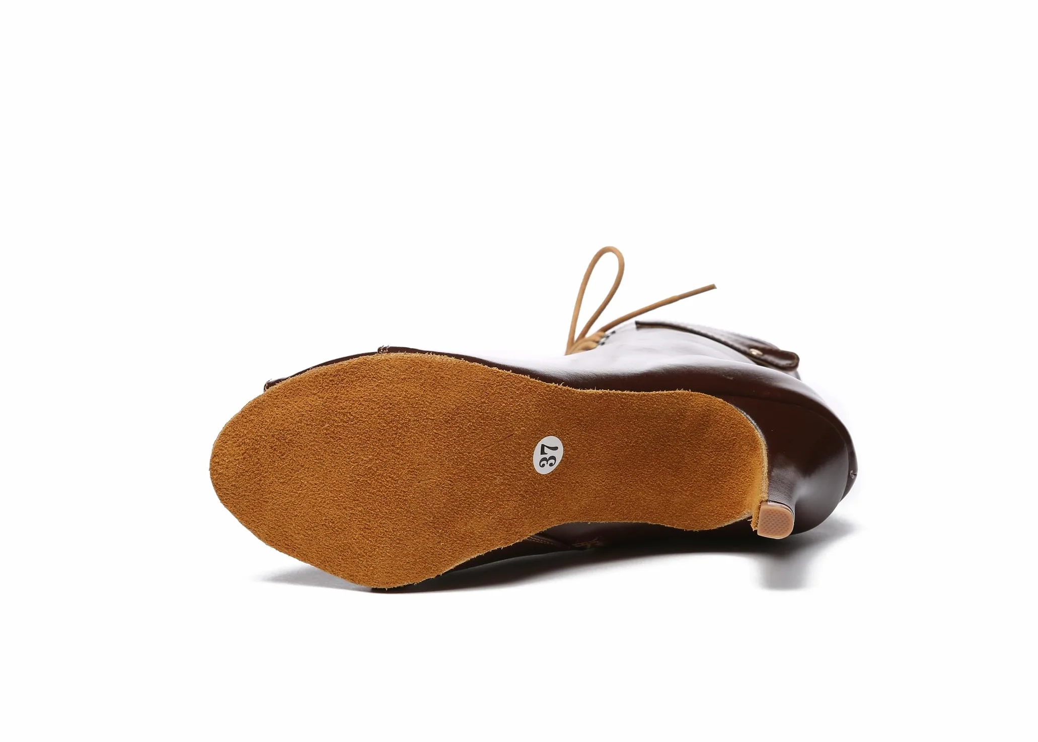 Damskie buty do tańca, na imprezę, do sali balowej, sznurowane buty latynoskie, peep toe