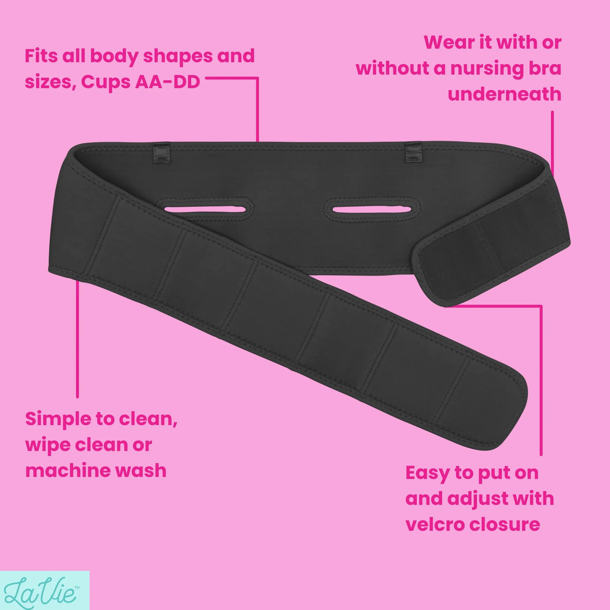 LaVie Stanik Kobiety Pump Strap Hands Free Pumping Bra | Strapless, Wireless, Adjustable | Maternity Bra For Multitasking And Compression