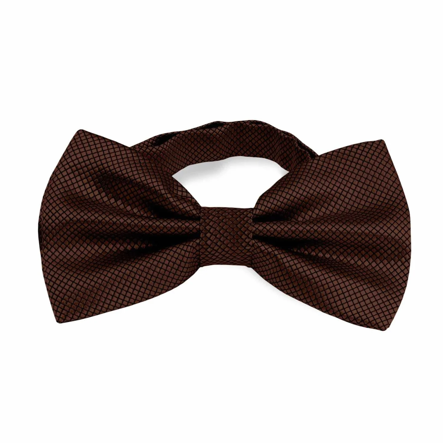 OcioDual Stylowa brązowa muszka w kratę męska z regulowanym zapięciem na klips 12 cm x 6 cm, uroczystości, imprezy, praca, wesela i imprezy, Brązowy, Taglia unica