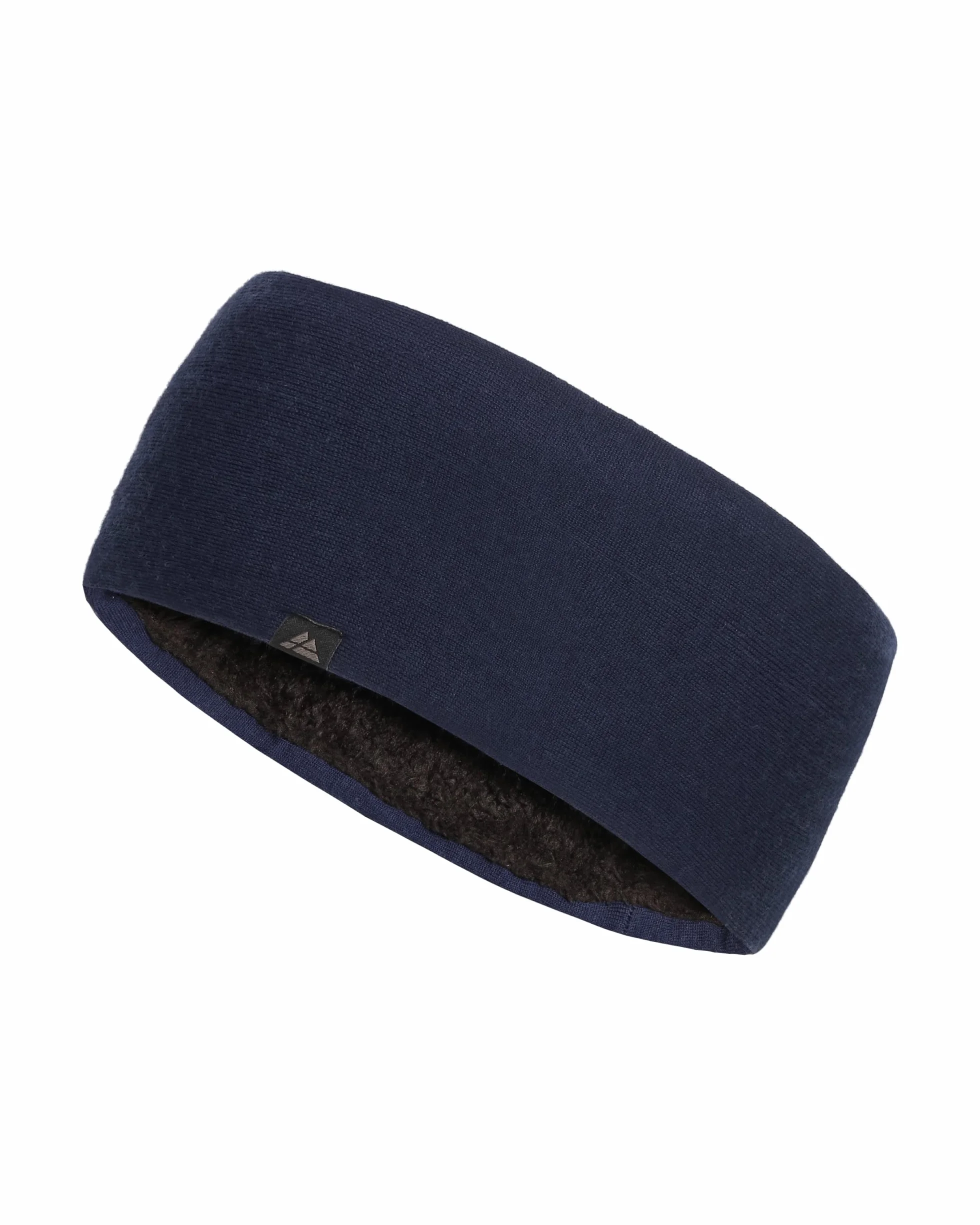 DANISH ENDURANCE Opaska na Głowę z Wełny Merino, z Podszewką z Termicznego Polaru, Unisex, Ciemny Granatowy, S/M