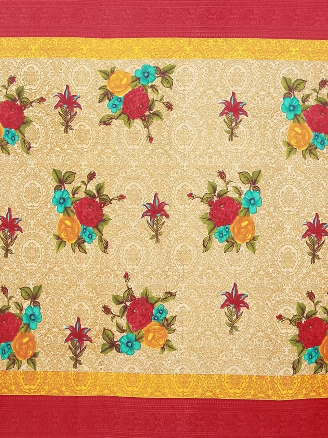 Damskie pomarańczowe sari - 18472590-CVO