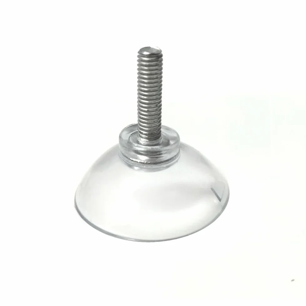 Mocne, przezroczyste tworzywo PCW M6, przedłużony gwint, długa śruba, przyssawka z nakrętką, średnica 4,4 cm, długość śruby 2,2 cm, 6 szt. (Lock NUT)