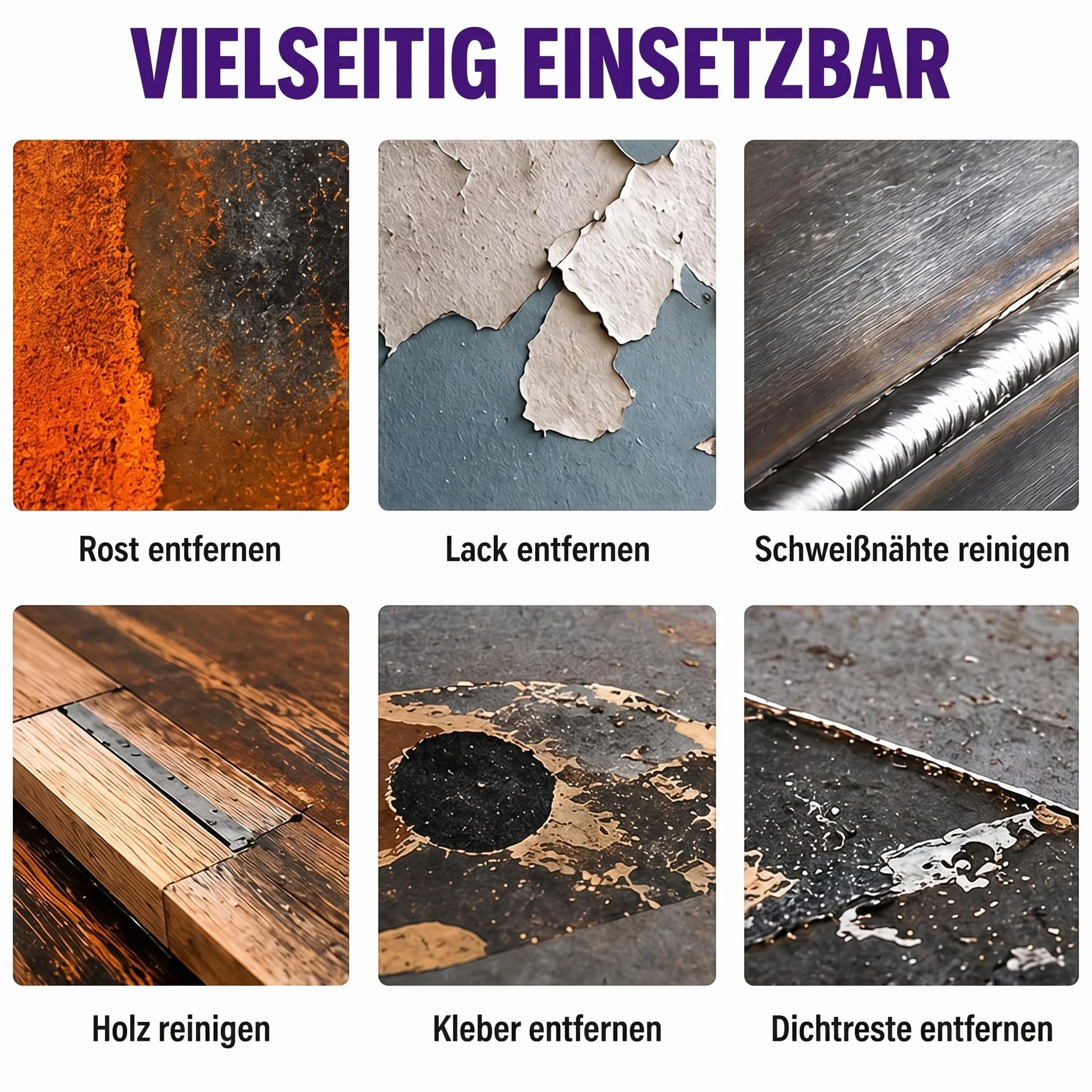 Woltersberger® 5 sztuk dużych tarcz czyszczących o średnicy 125 mm CSD włóknina do czyszczenia CBS nylon liliowy | purpurowy do szlifierek kątowych