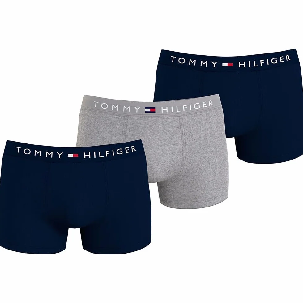 Tommy Hilfiger Męski bagażnik (3 sztuki), Czarny (Des Sky/Grey Htr/Des Sky), L