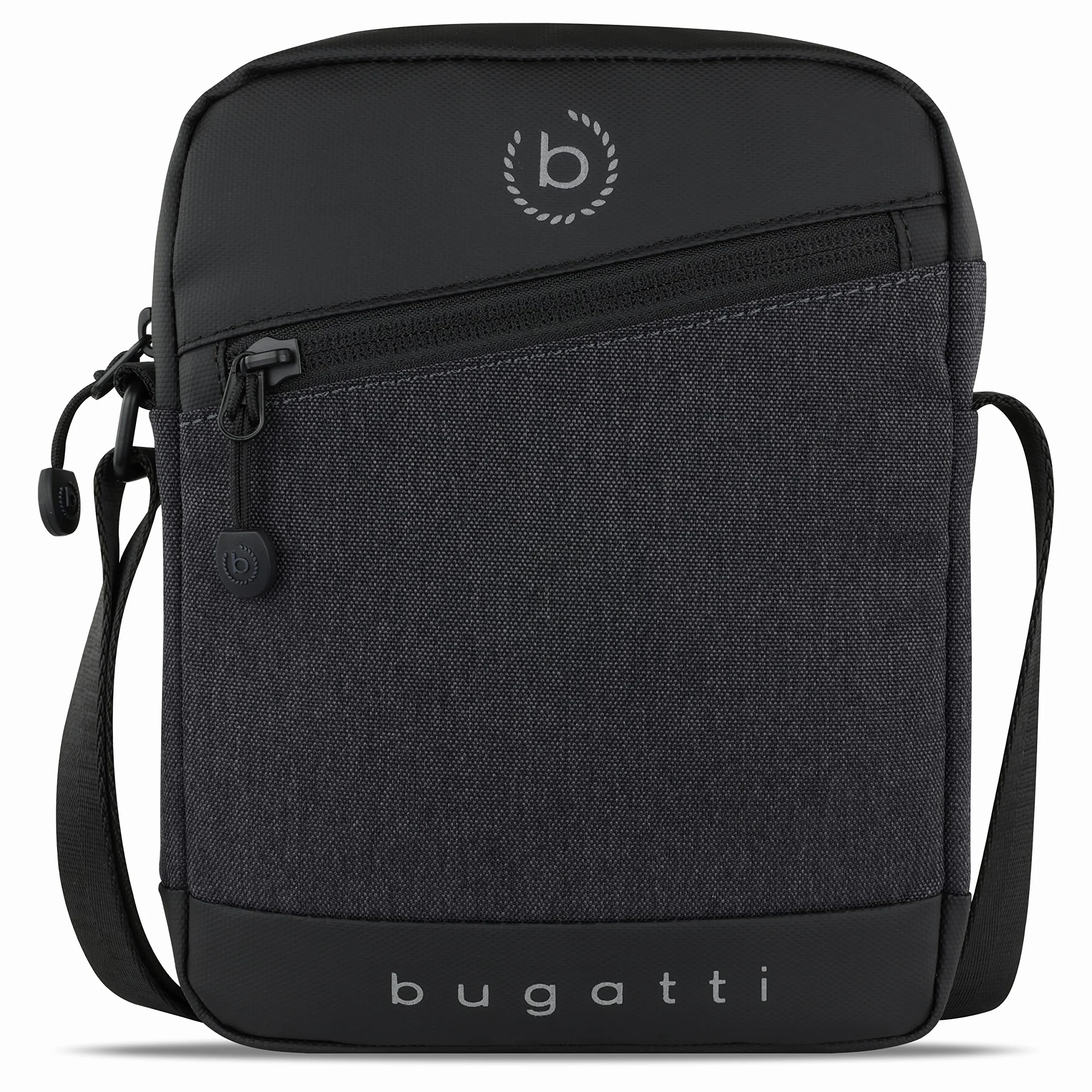 bugatti Universum torba na ramię dla mężczyzn z przegrodą – mała torba crossbody – Czarna