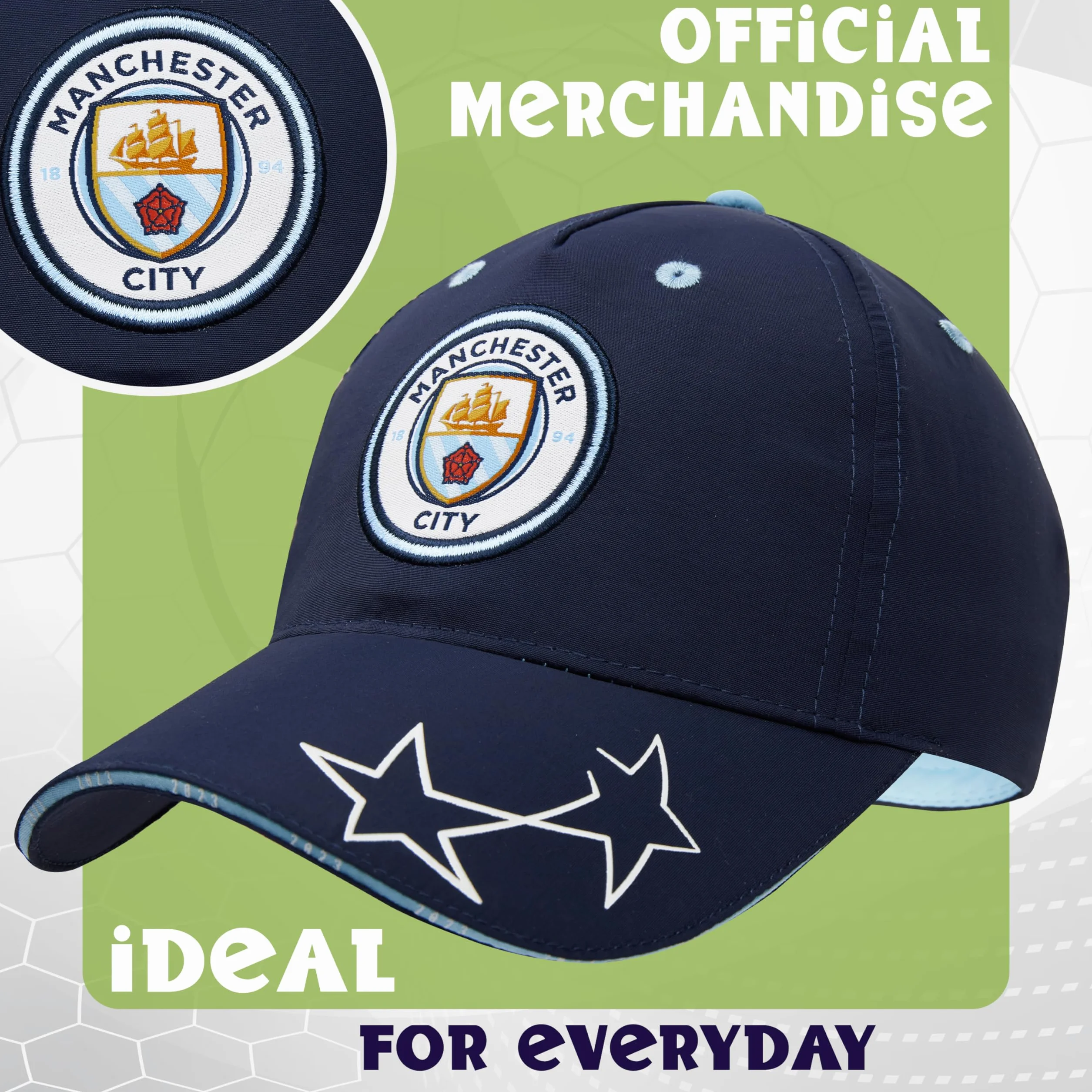 Manchester City FC Czapka baseballowa chłopięca granatowa rozmiar uniwersalny
