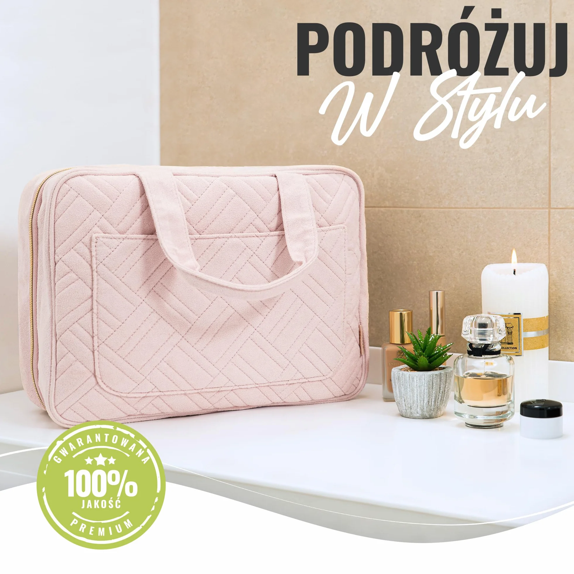 BOACAY Duża Wisząca Kosmetyczka Podróżna dla Kobiet i Dziewcząt, Organizer na Kosmetyki, Niezbędniki, Akcesoria Podróżne