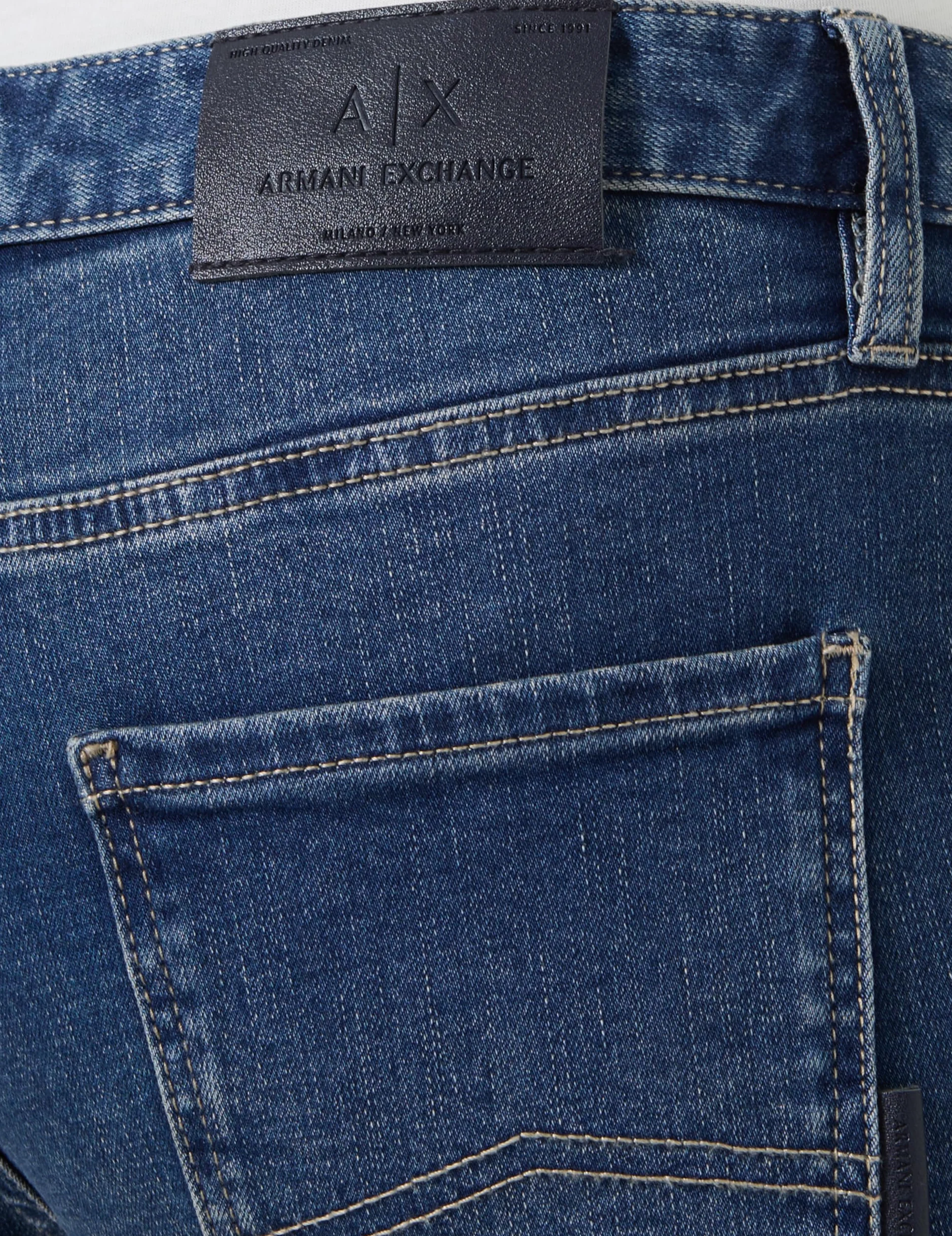Armani Exchange Essential Patch Logo Lettering Dżins Mężczyźni