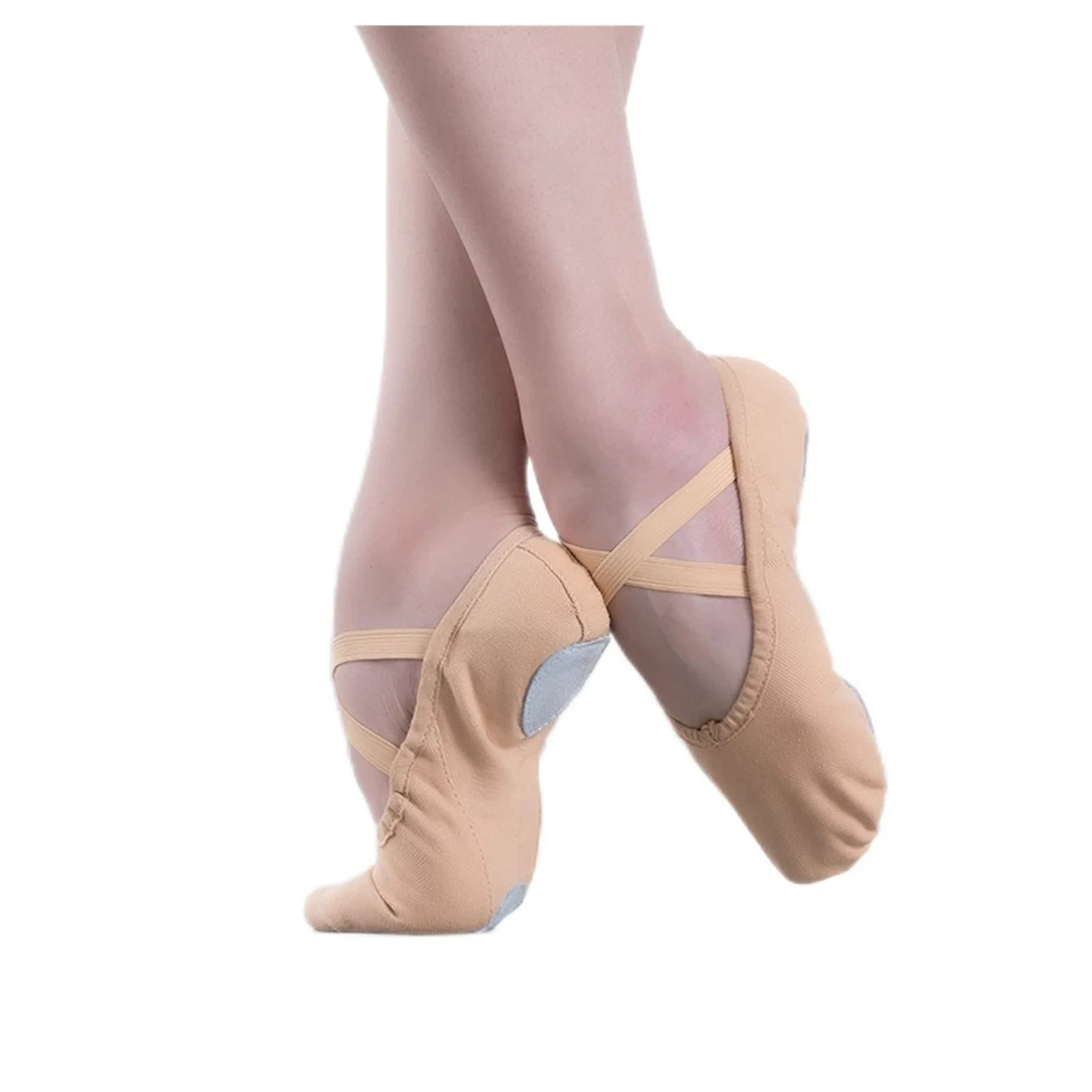 Damskie buty do tańca baletowego Płócienne buty klasyczne Skarpety do jogi Pełna podeszwa Tanie dla dzieci Dziewczęta Dorośli Plus rozmiar (kolor: jasnoróżowy, rozmiar buta: 35) (jasnoróżowy 42 EU)
