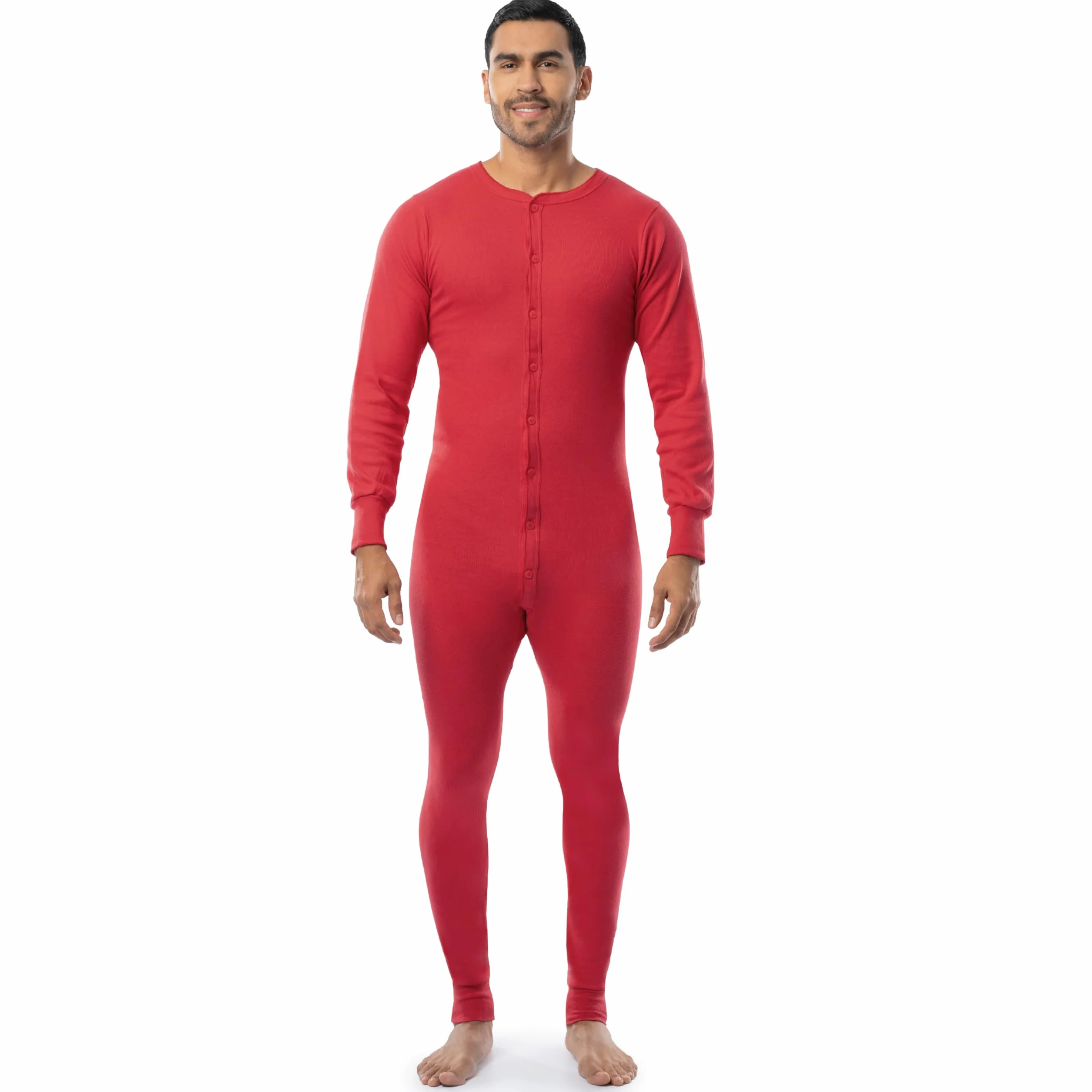 INDERA Bielizna Union Suits Mężczyźni Cotton Rib Knit Union Suit