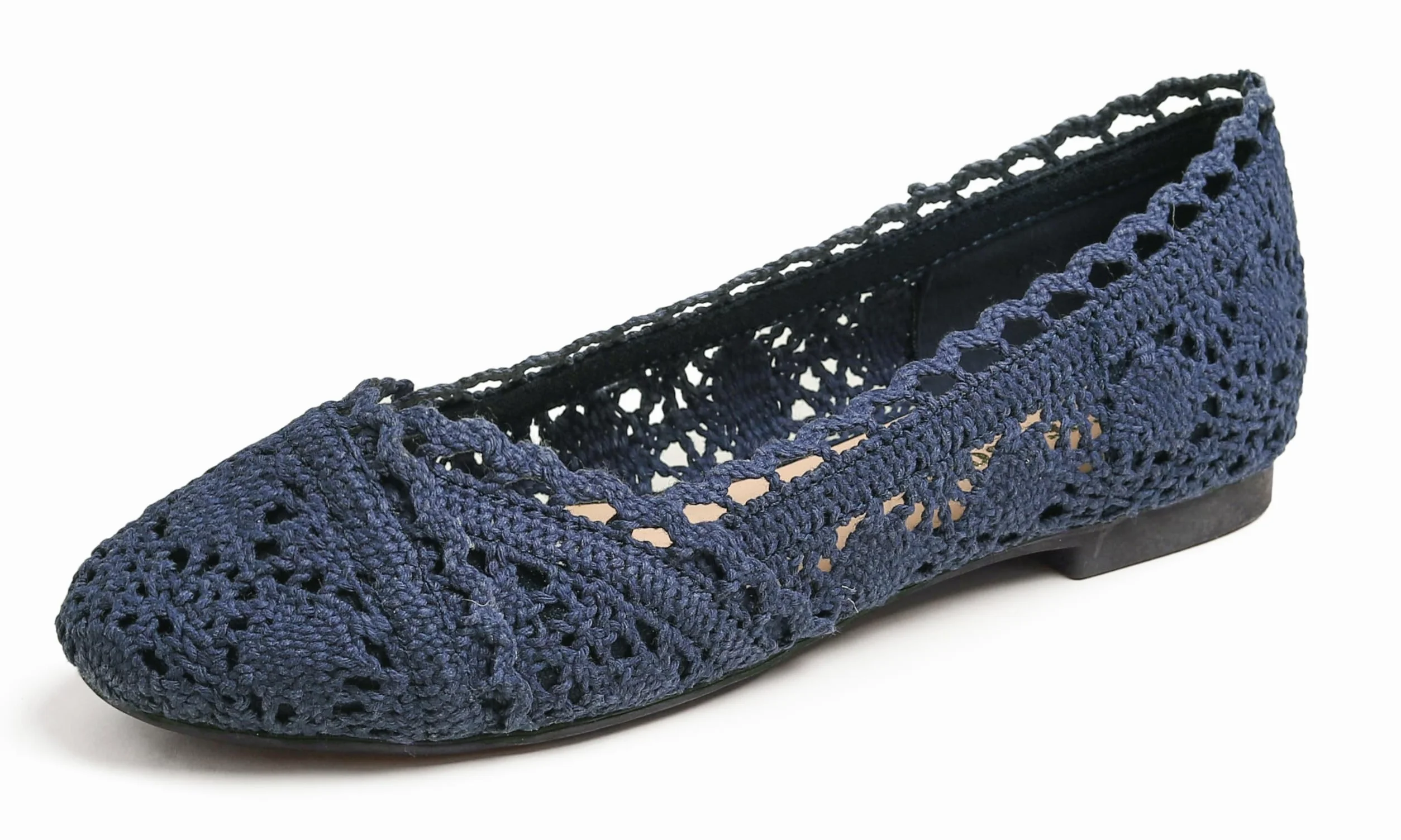 Feversole Damskie klasyczne baleriny, profilowana podeszwa