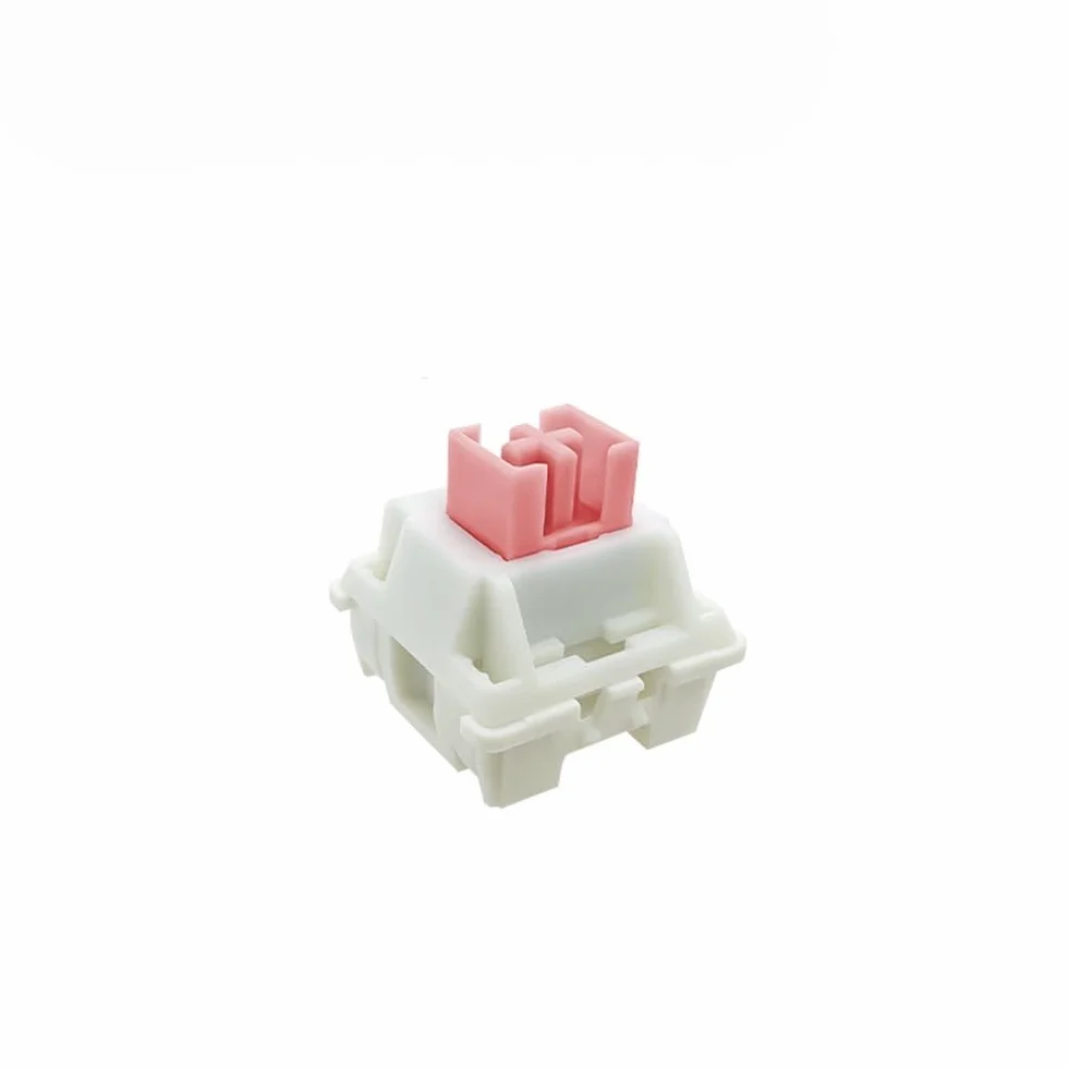 Outemu Cream Pro Switch, 5Pin Pre-Lubed Linear/Silent/Clicky Switch For Custom Mechanical Keyboard (Color : Linear Cream Pink, Size : 90PCS)