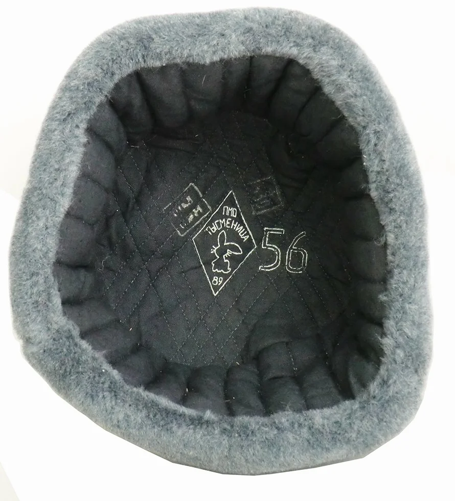 Rosyjska czapka futrzana wełna, szapka uszanka, czapka zimowa wojskowa wojskowa - dostępne rozmiary: 60 (XL)-58(L)-56(M)