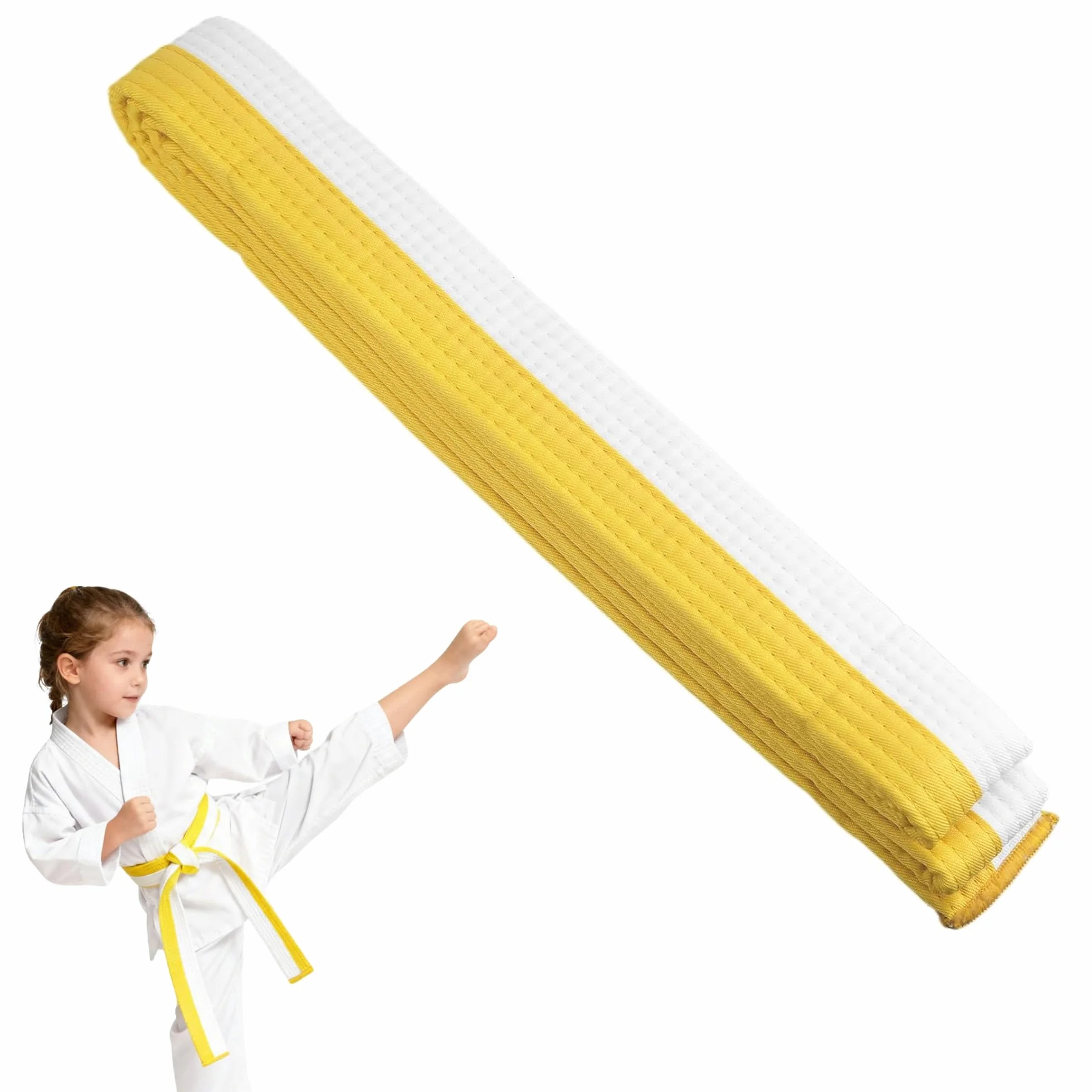 Judo Karate pasek do karate sztuki walki karate judo bawełna Taekwondo Belts profesjonalny pasek Aikido Karate Aikido pasek biały żółty dla dzieci i dorosłych pasek do sportów walki 260 cm