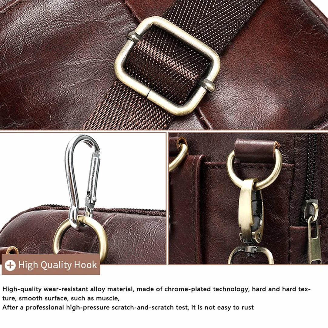 Torba na ramię z prawdziwej skóry na telefon komórkowy dla mężczyzn saszetka na talię portfel crossbody podróż biznesowa torba kurierska