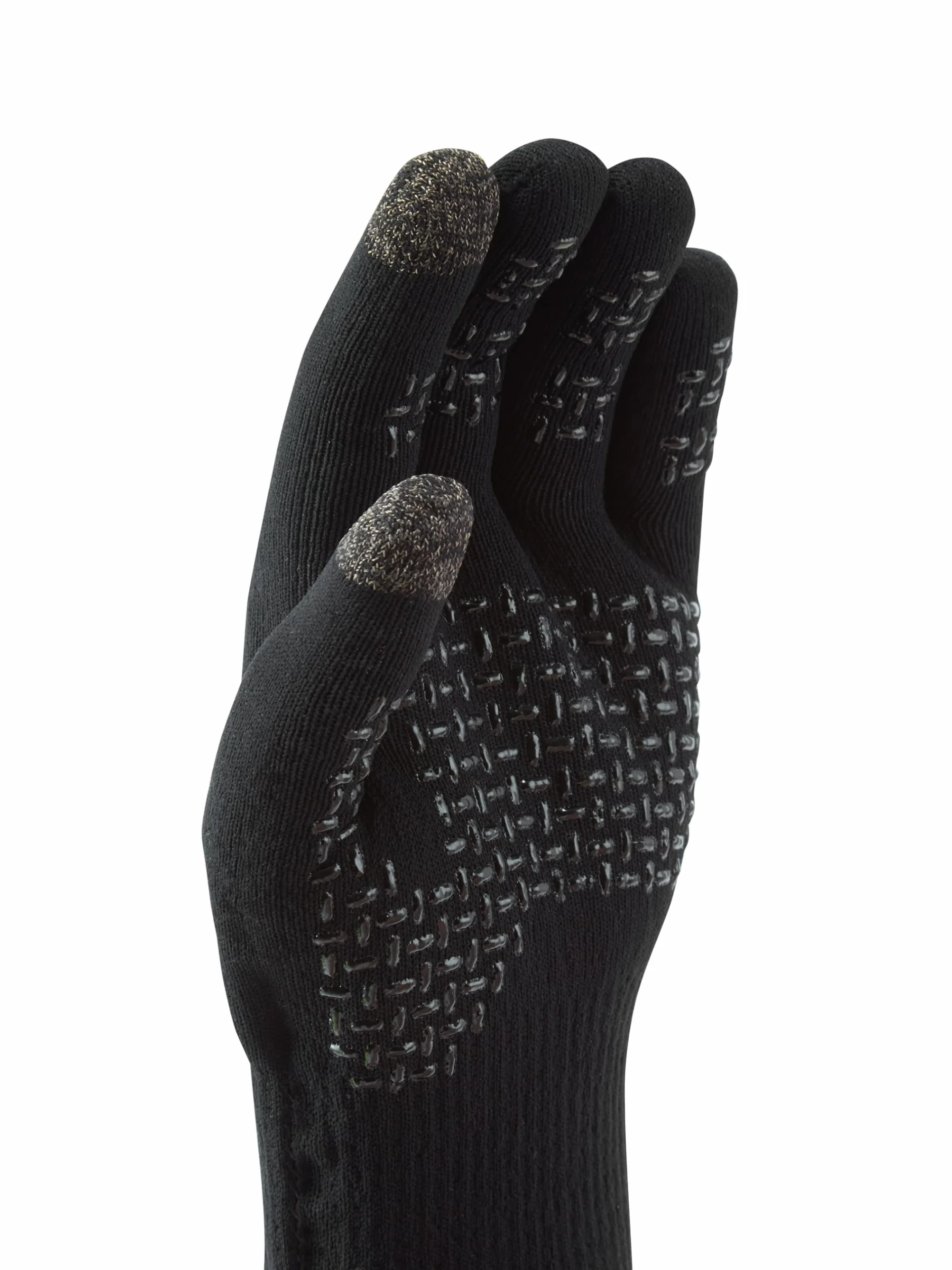 SEALSKINZ Unisex Wodoodporna rękawica dzianinowa na każdą pogodę Ultra Grip - czarna, S