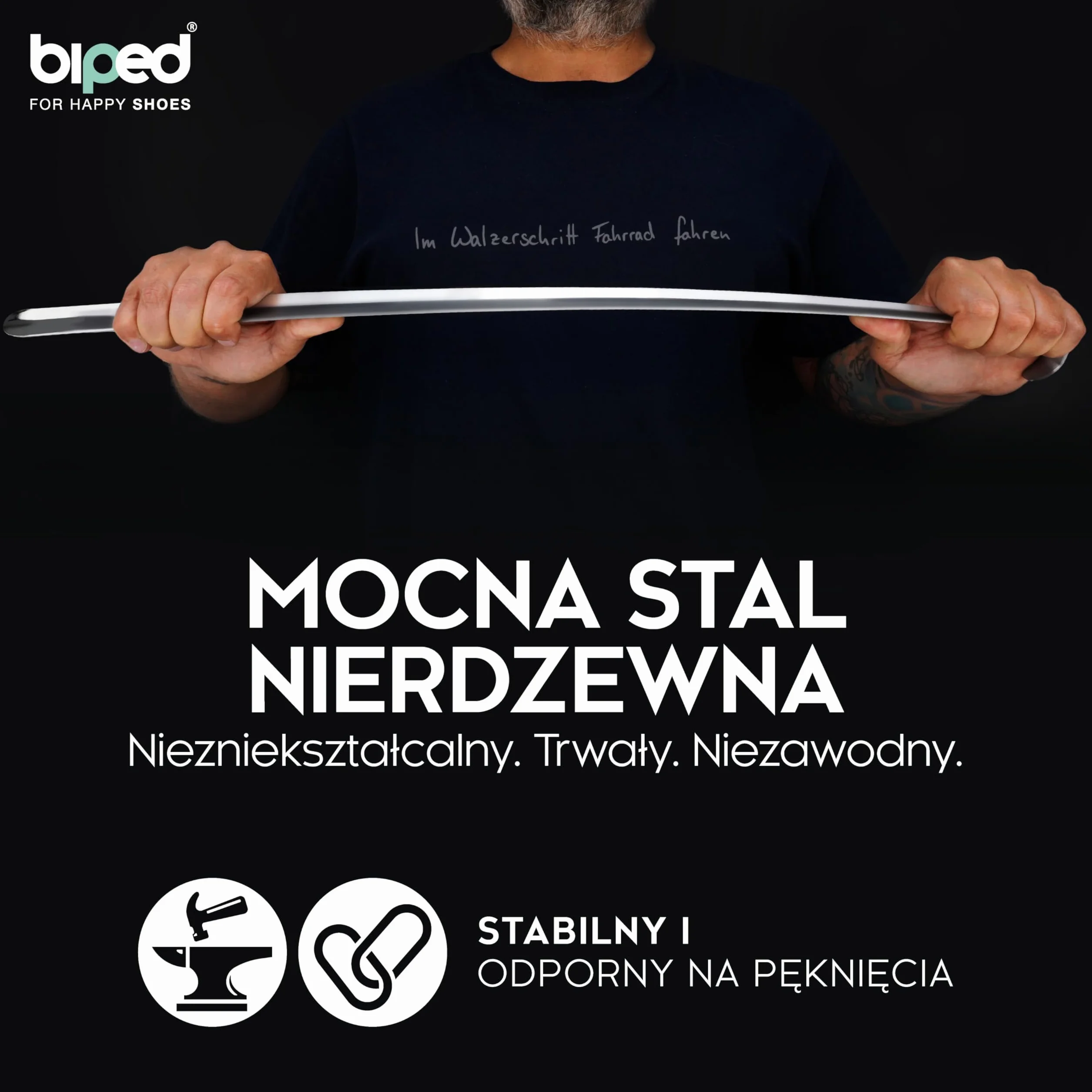 biped łyżka do butów metal długa 70 cm – stal nierdzewna z haczykiem do zawieszenia – solidna i elegancka metalowa łyżka do butów wysokiej jakości z2792(1 sztuk)
