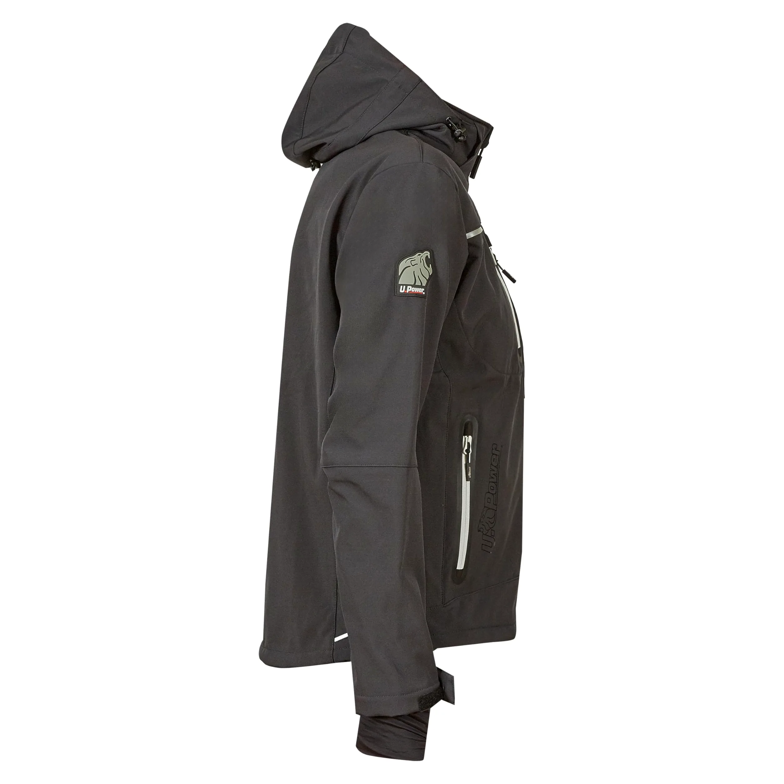 U-Power FU187AG Linea FUTURE model SPACE kurtka softshell z membraną U-Tex, 96% poliester/4% elastan, szary asfalt, rozmiar 3XL