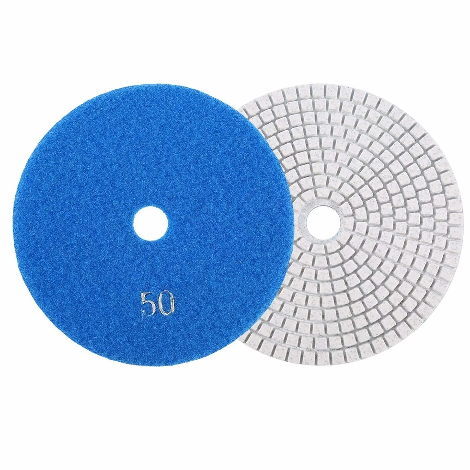 125 mm diamentowe podkładki polerskie 125 mm, tarcza szlifierska na mokro diamentowa tarcza polerska zestaw 7 sztuk (opcjonalnie) do polerowania marmuru z granitu (50)