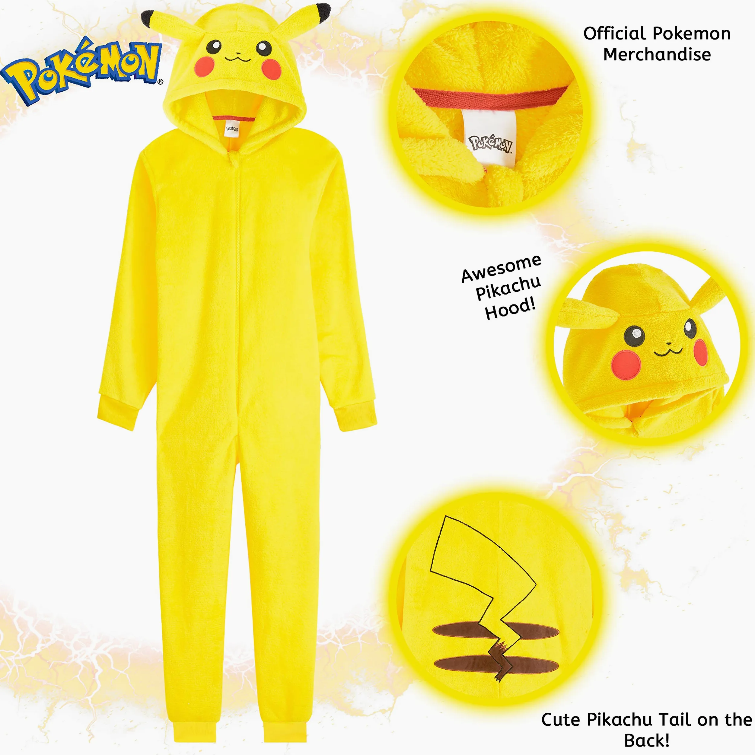 Pokemon Pikachu, męskie kombinezony na Halloween, polarowy kombinezon dla dorosłych