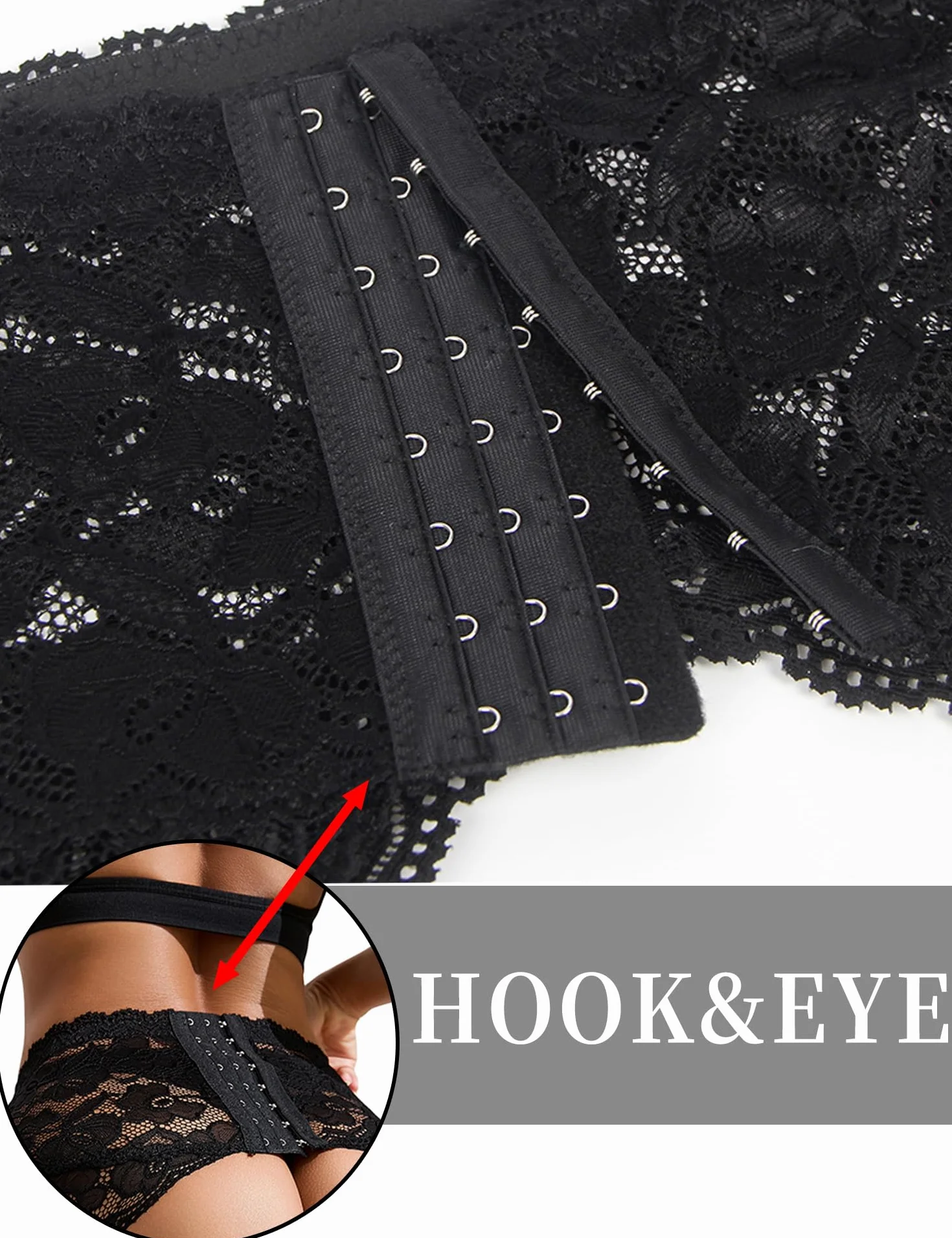ohyeahlady Prosty damski pas do pończoch plus size do pończoch samonośnych z 4 regulowanymi klipsami koronkowy Guepier z kwiatowym wzorem z wysokim stanem elastyczna bielizna klubowa
