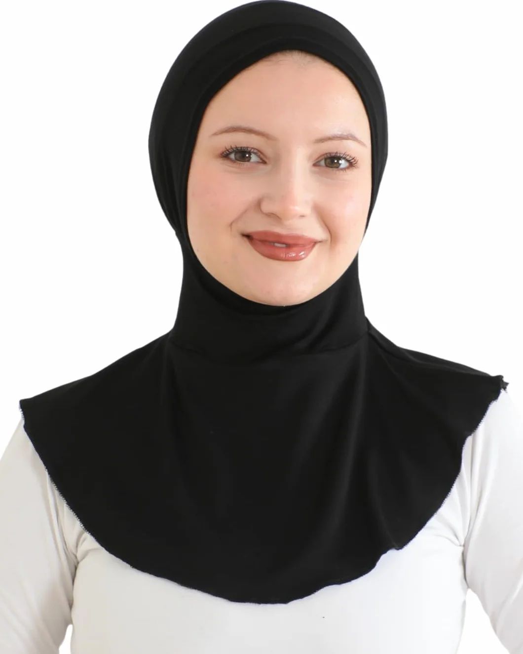Prien Sportowy hidżab dla kobiet, muzułmański szalik na głowę, elastyczny turban dla dziewcząt, szykowna odzież islamska na siłownię, kołnierz na szyję czepek wiskoza