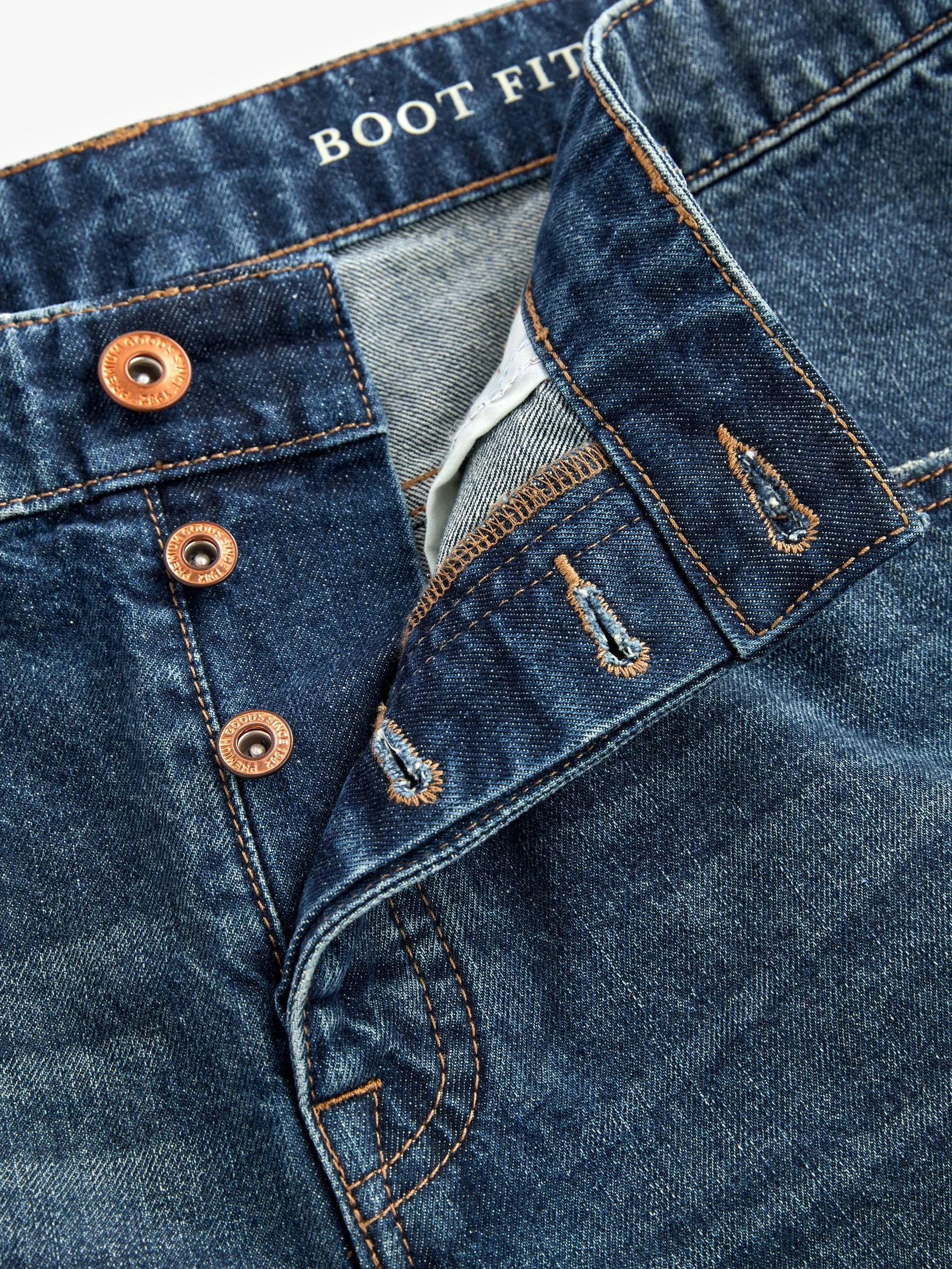 NEXT Mężczyźni Jeansy Authentic o luźnym kroju ze 100% bawełny