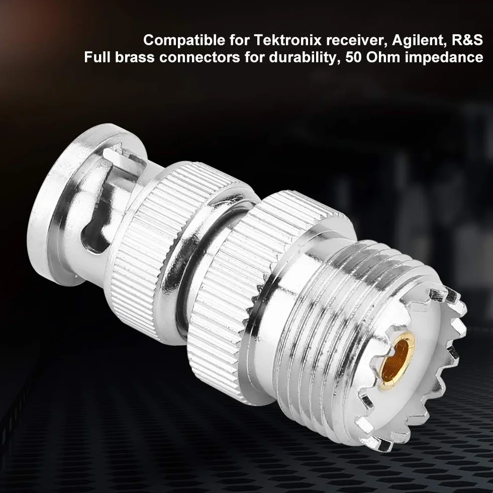 2 szt. Adapter Koncentryczny RF BNC Wtyk Męski na UHF SO239 PL-259 żeńskie Złącze Kabla Typu Jack
