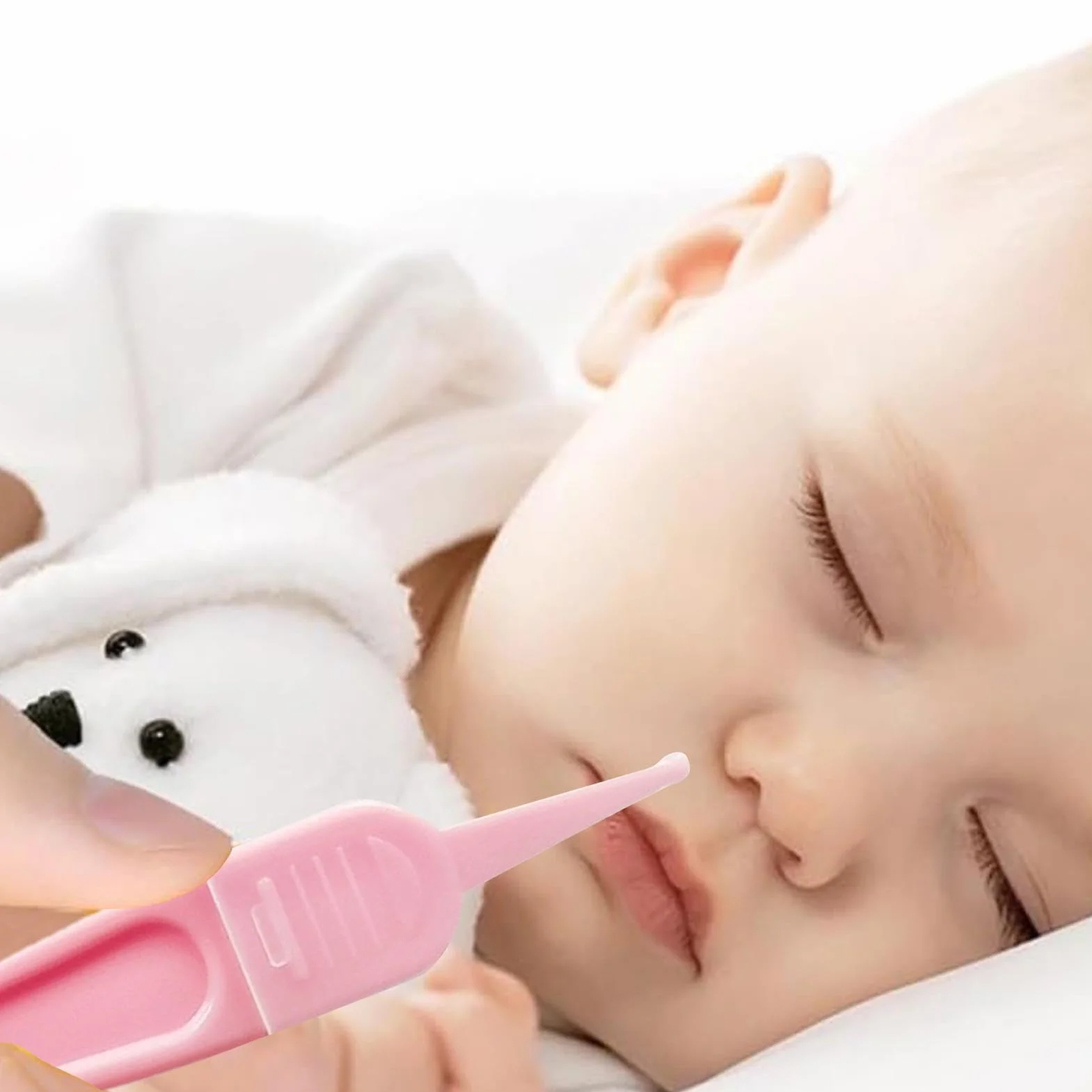 Booger Picker Tool – szczypce do czyszczenia nosa dla niemowląt | Okrągły pincet bezpieczny i skuteczny, materiały czyszczące szczypce przenośne kleszcze dla dzieci do czyszczenia kanałów usznych,