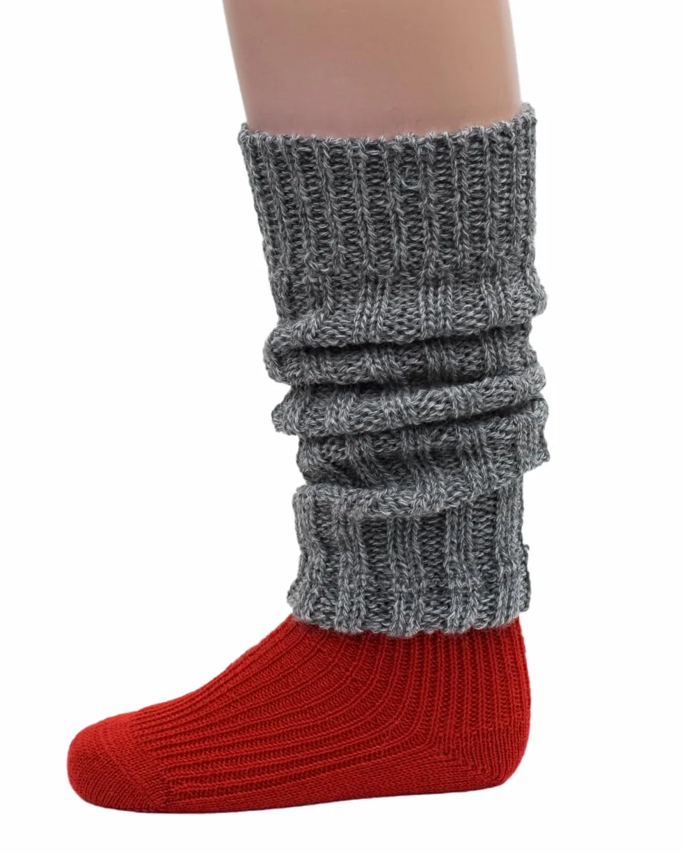 Hirsch Natur Merino dziecięce getry z grubej dzianiny 100% żywa wełna