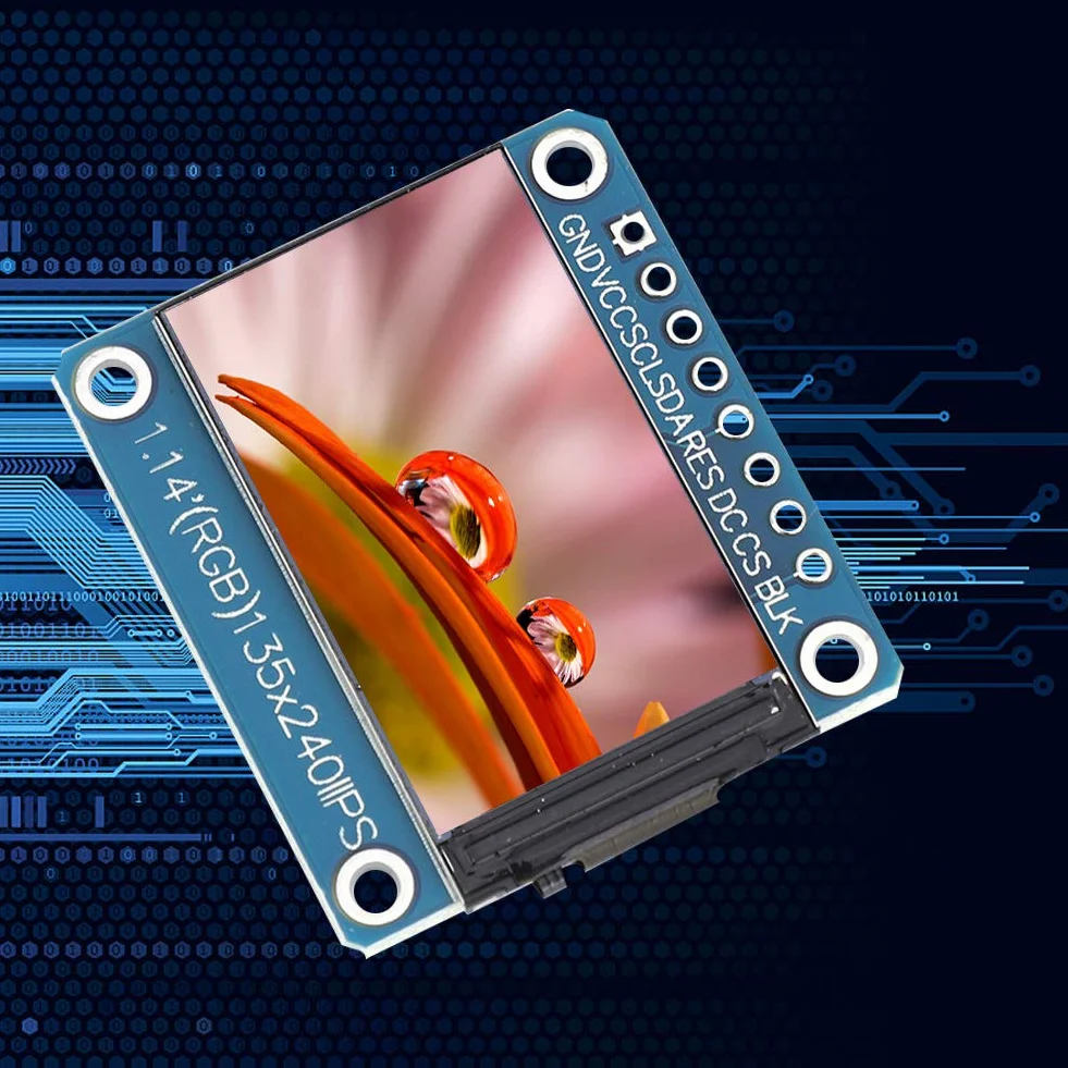 1,14 Cala Pełna Kolor 8pin ST7789 TFT Moduł Ekranu Wyświetlacza, rozdzielczość 135x240, Interfejs SPI, Widok IPS, łatwa Instalacja, Elementy Elektroniczne Trwałości, EPE w