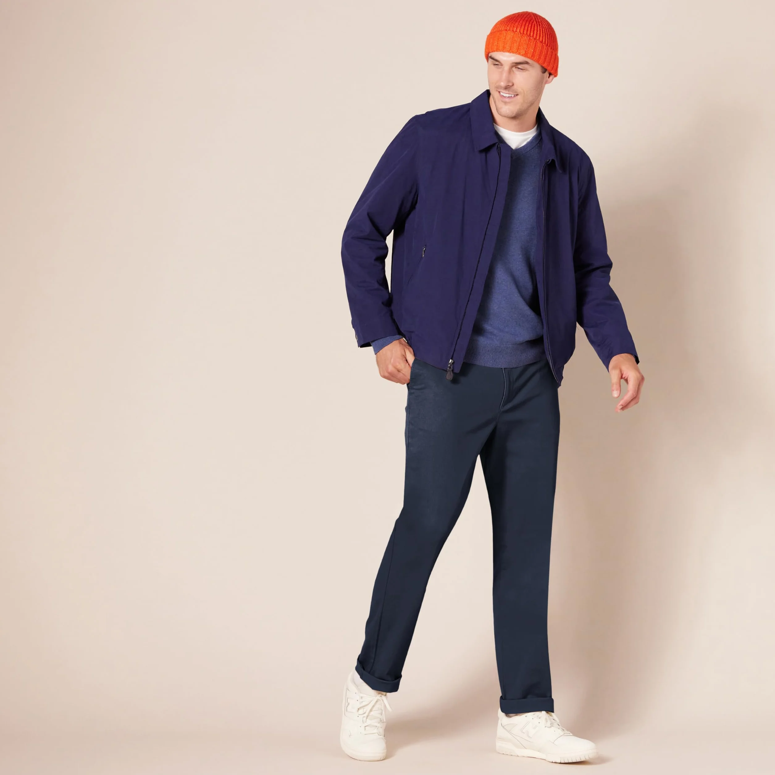 Amazon Essentials Mężczyźni Spodnie chinosy ze stretchem slim fit